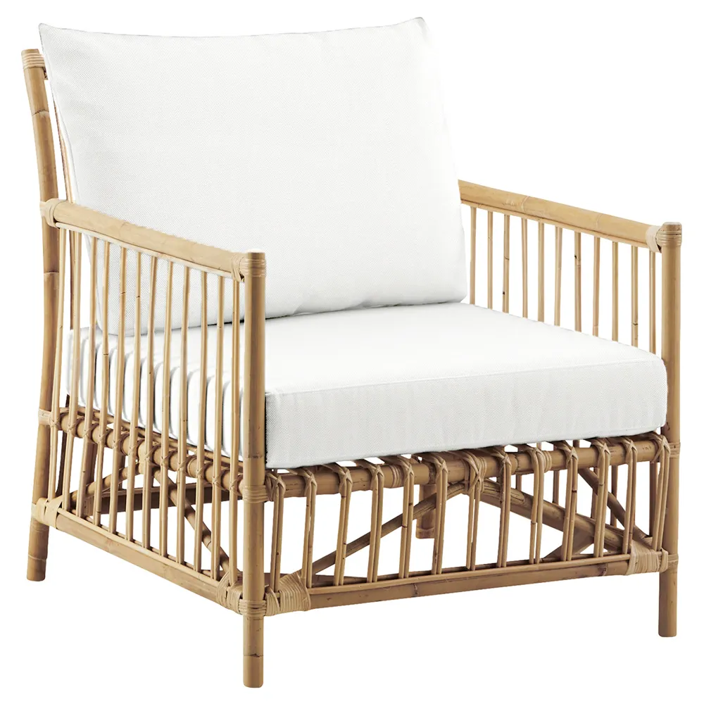Katelyn Rattan Arm Chair - White image