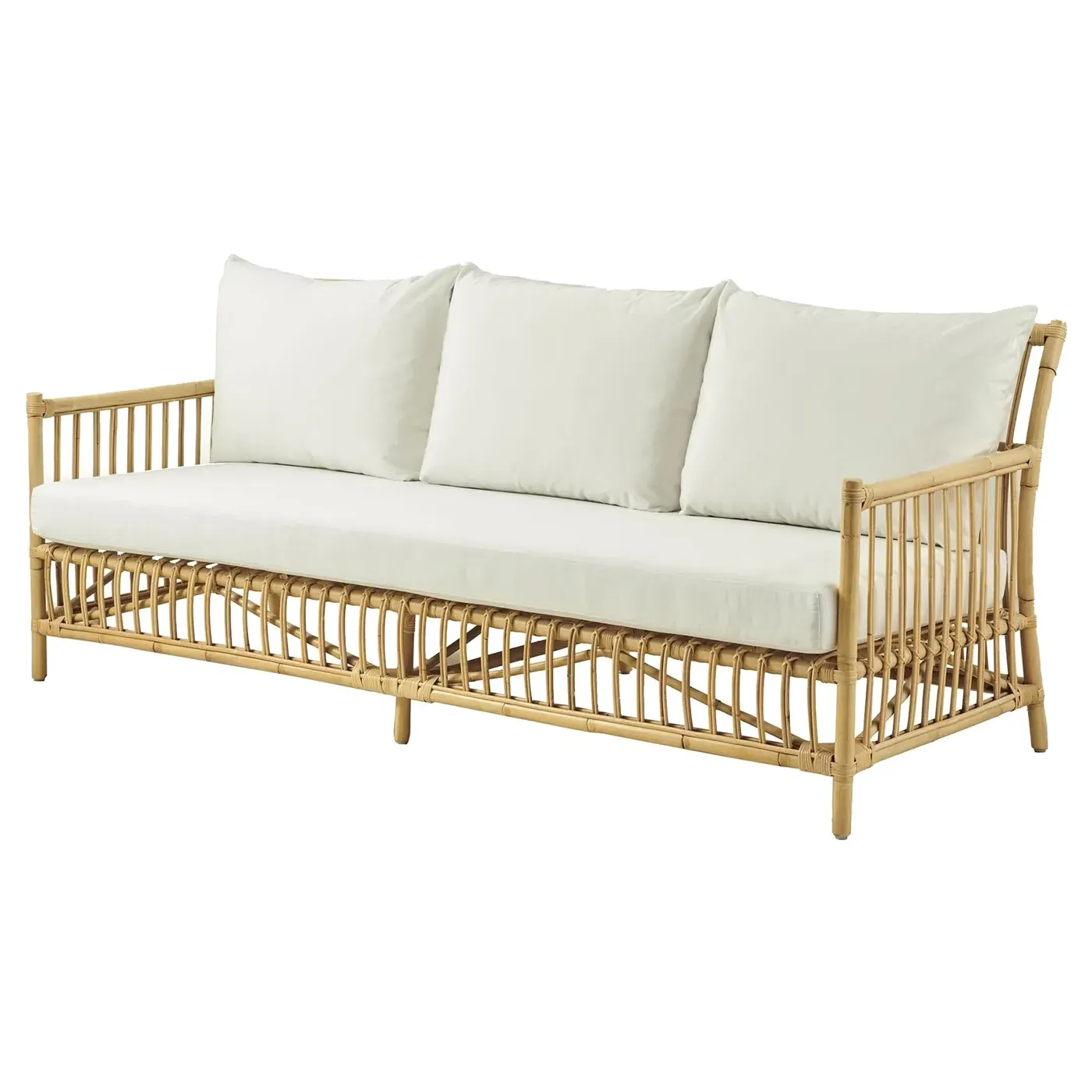 Katelyn Rattan Sofa - White