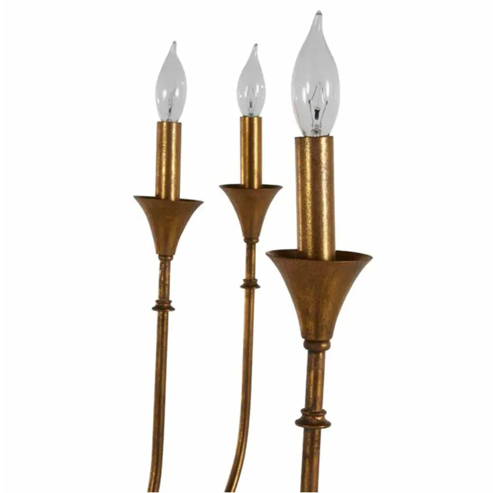 Kathleen Candle Style Chandelier - Gold, Iron