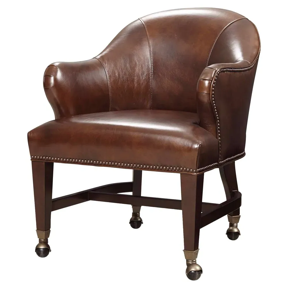 Kathleen Game Chair - Brown, Leather image