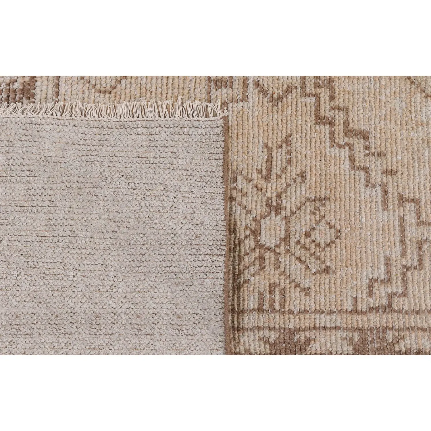Kathryn Diamond Patterned Hand Knotted Rug - Brown, Wool