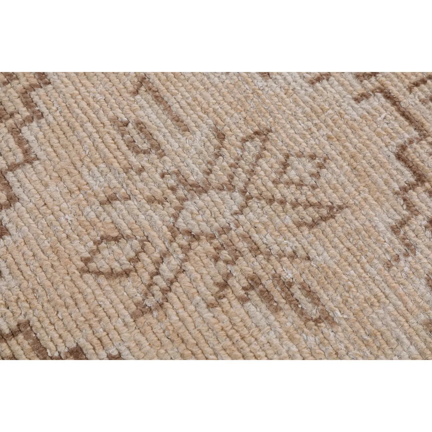 Kathryn Diamond Patterned Hand Knotted Rug - Brown, Wool