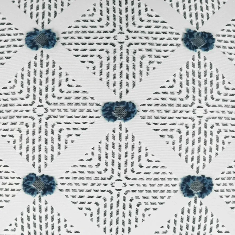 Kathy Diamond Patterned Throw Pillow - Blue, Polyester