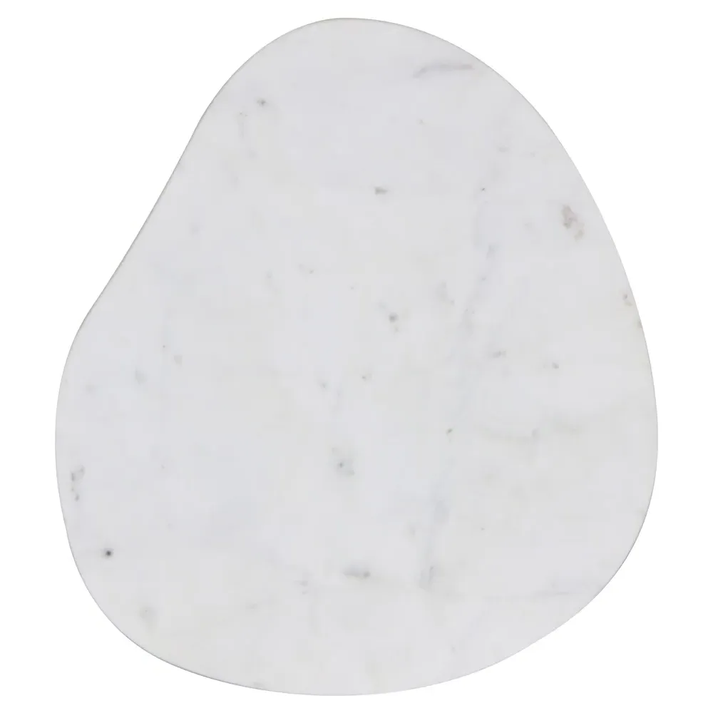 Katie Side Table - White, Marble