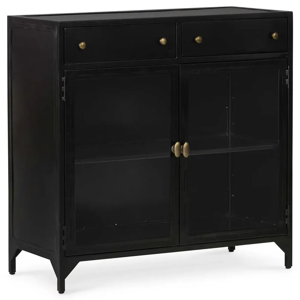 Katren 2-Door Sideboard - Black, Metal