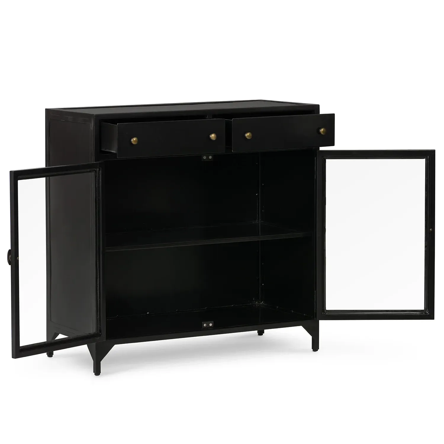 Katren 2-Door Sideboard - Black, Metal
