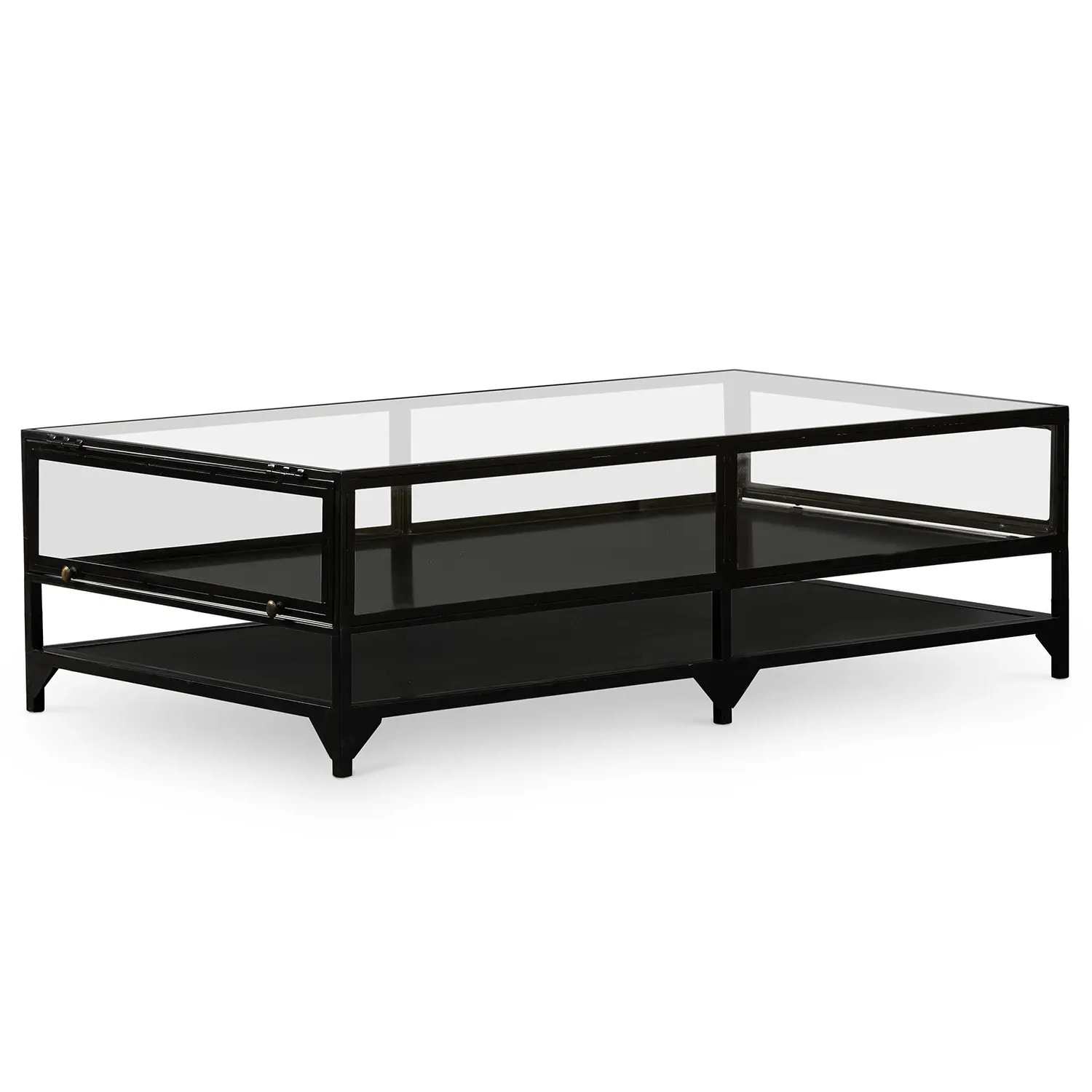 Katren Rectangular Coffee Table - Black, Iron