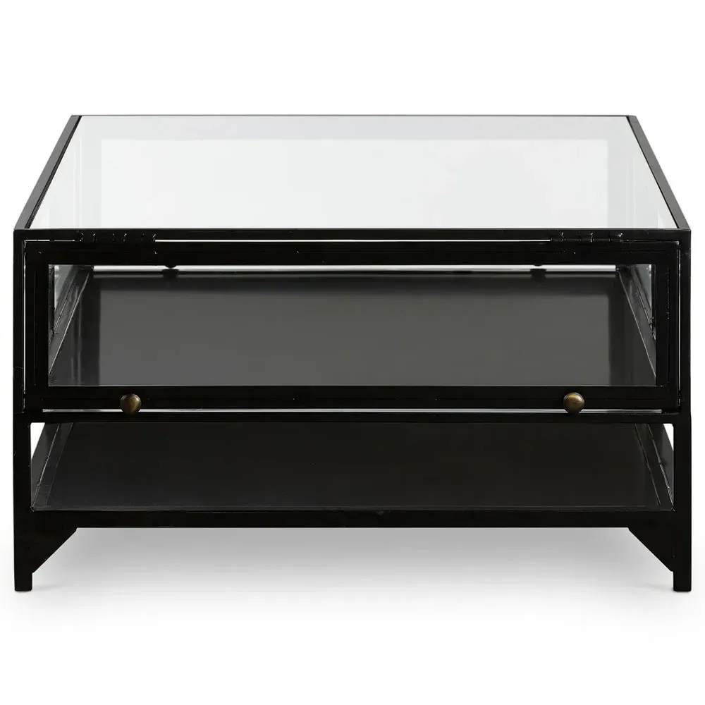 Katren Rectangular Coffee Table - Black, Iron