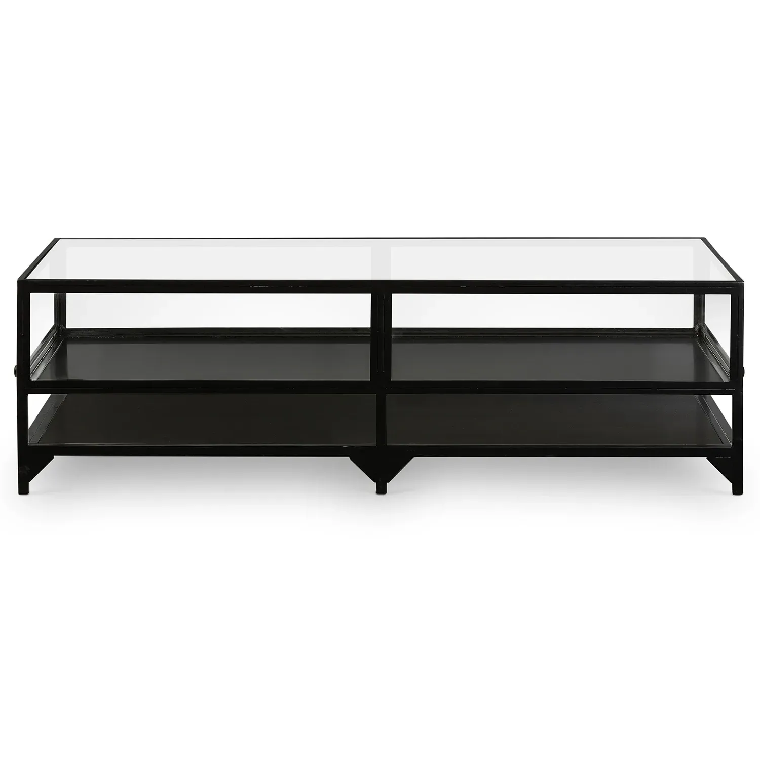 Katren Rectangular Coffee Table - Black, Iron