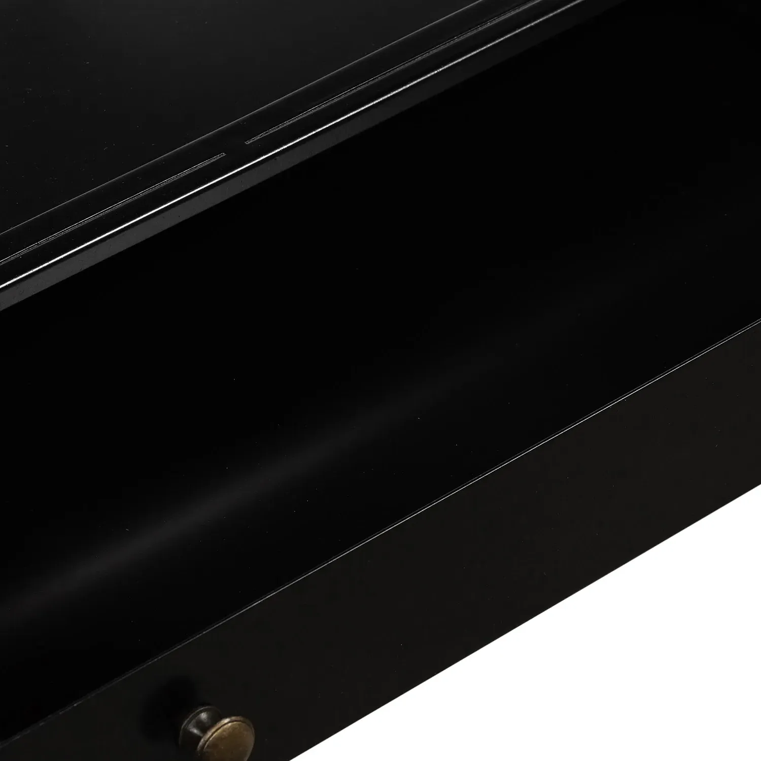 Katren Square End Table - Black, Glass