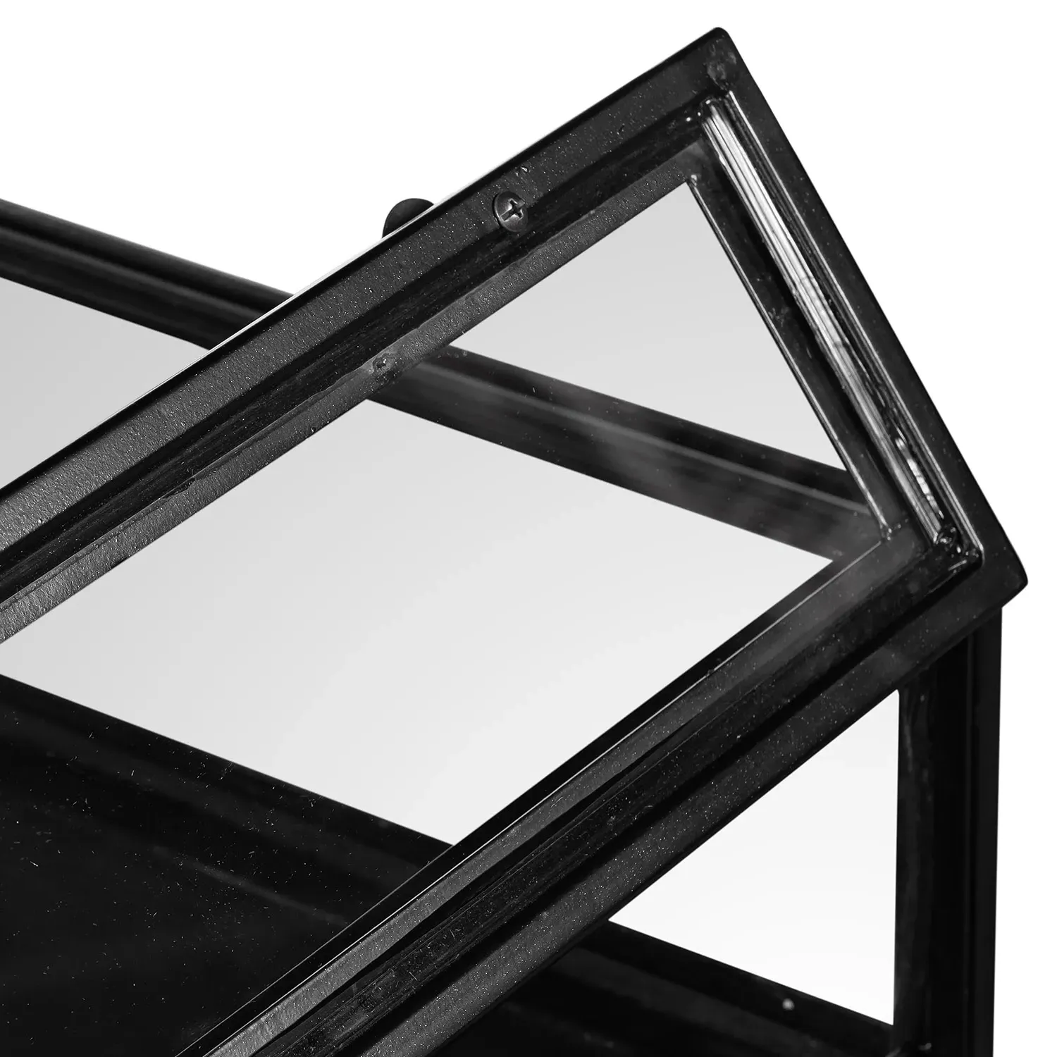 Katren Square End Table - Black, Glass