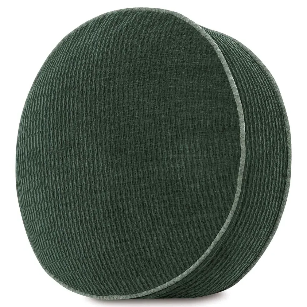 Katriel Round 18x18 Throw Pillow - Green, Chenille