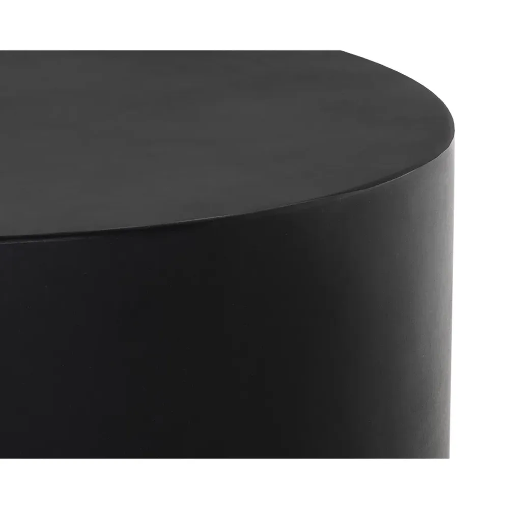 Kaufman Drum Coffee Table - Black, Concrete