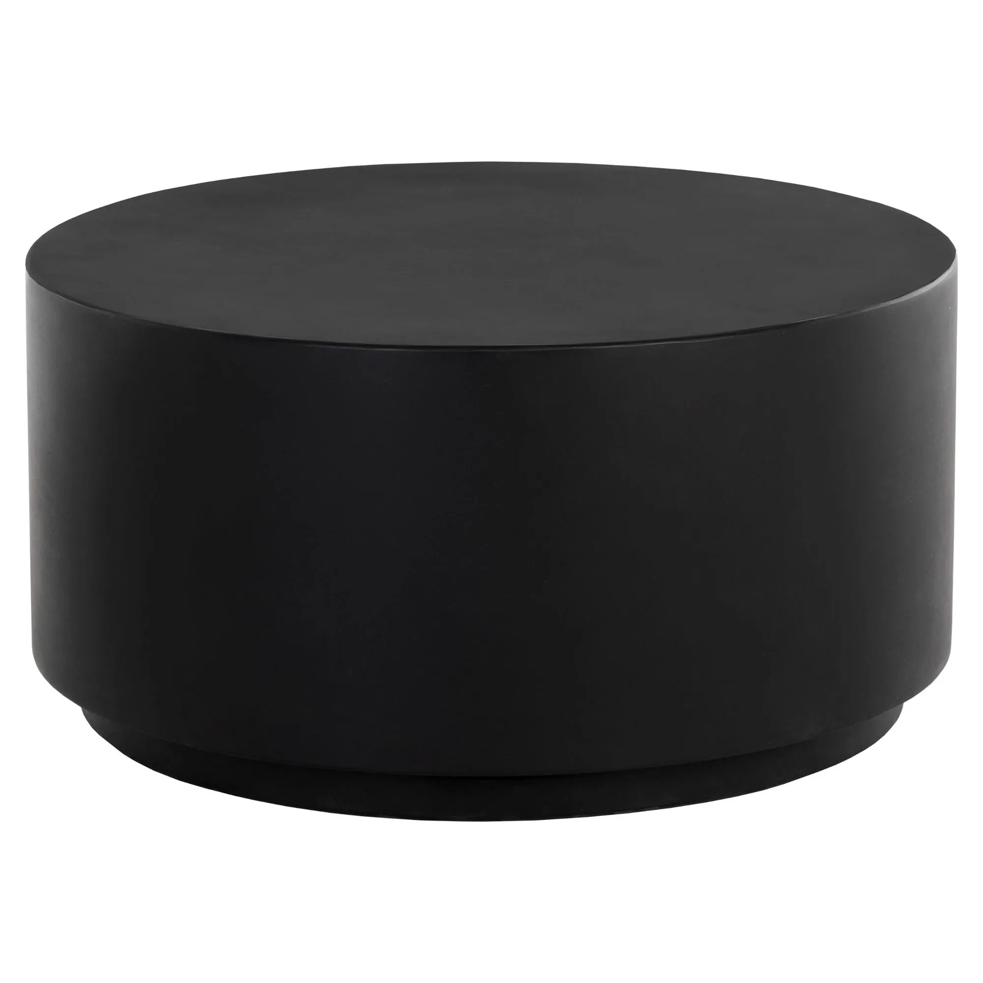 Kaufman Drum Coffee Table - Black, Concrete