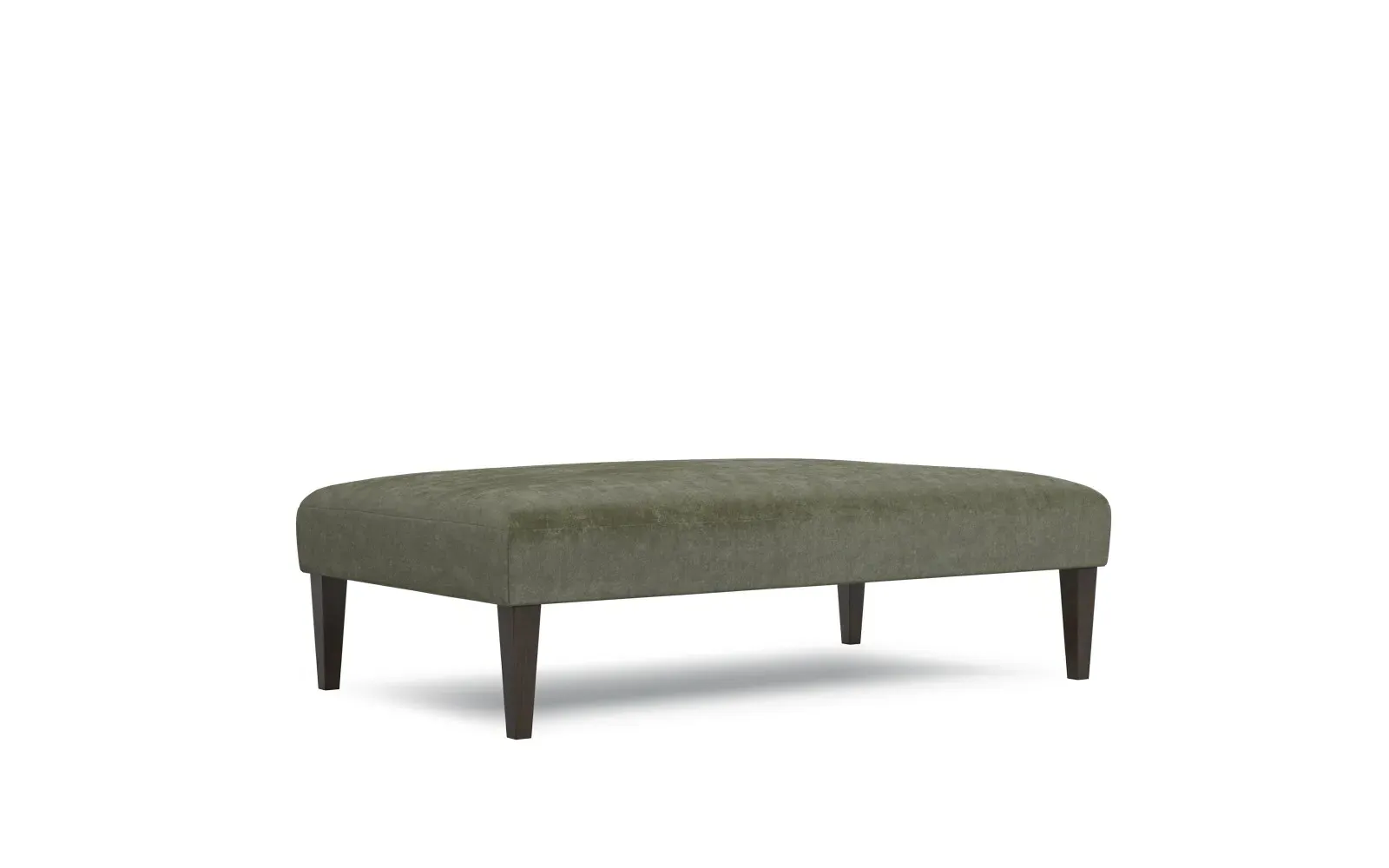 Kavita Rectangular Ottoman - Sage Green, Velvet