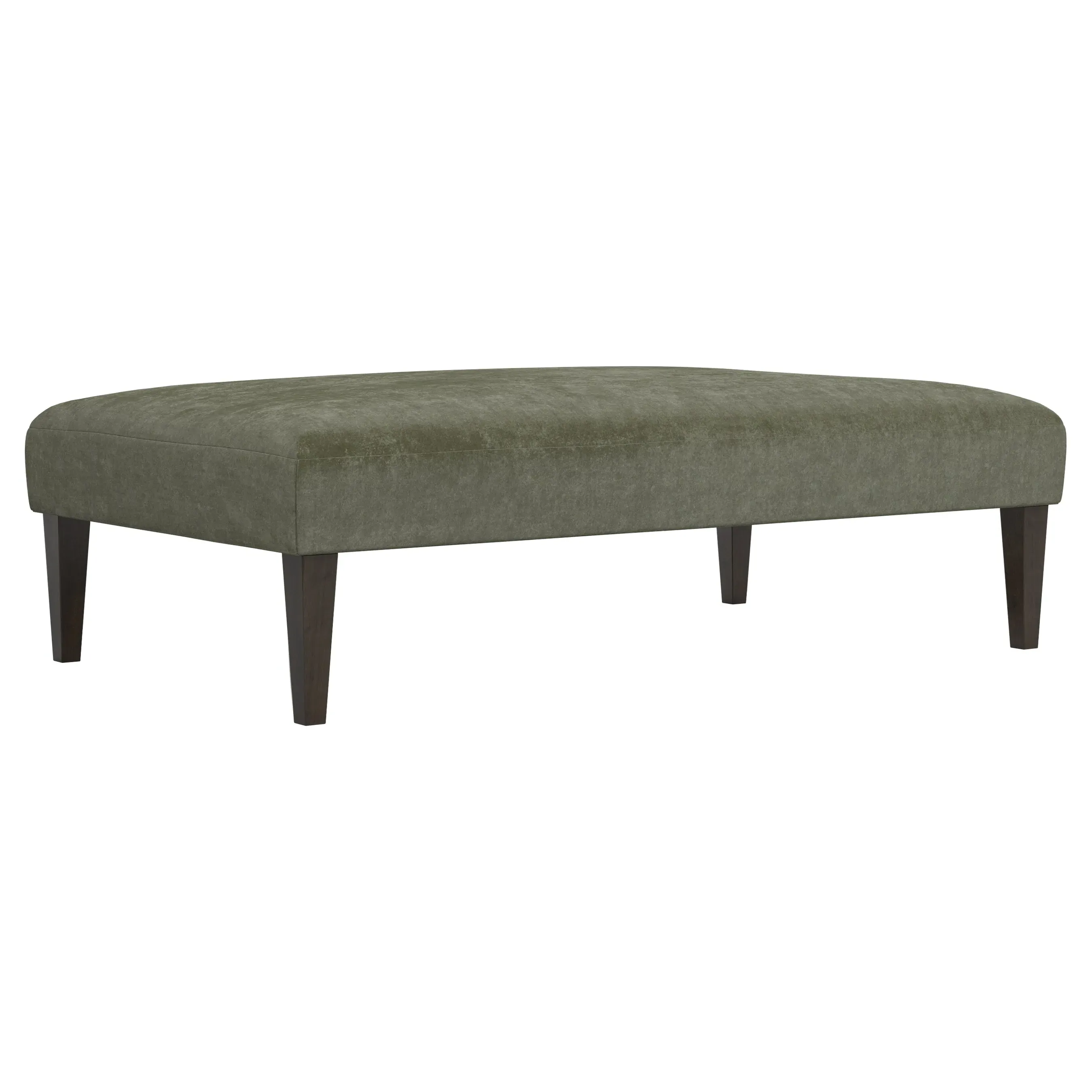 Kavita Rectangular Ottoman - Sage Green, Velvet