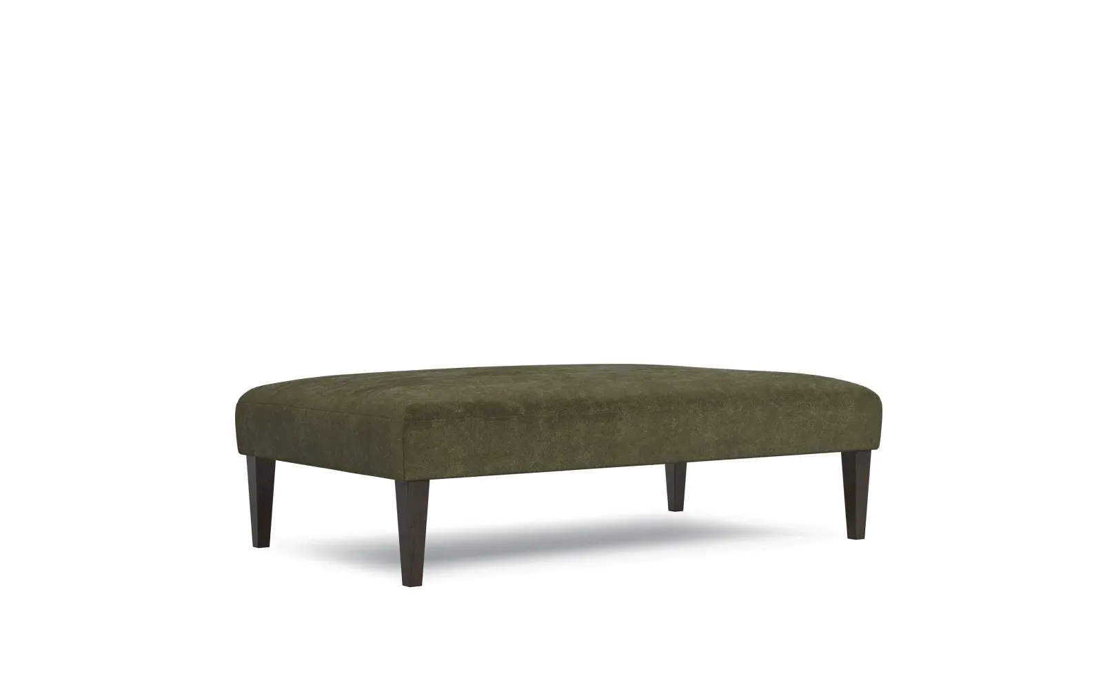 Kavita Rectangular Ottoman - Tuscan Olive, Velvet