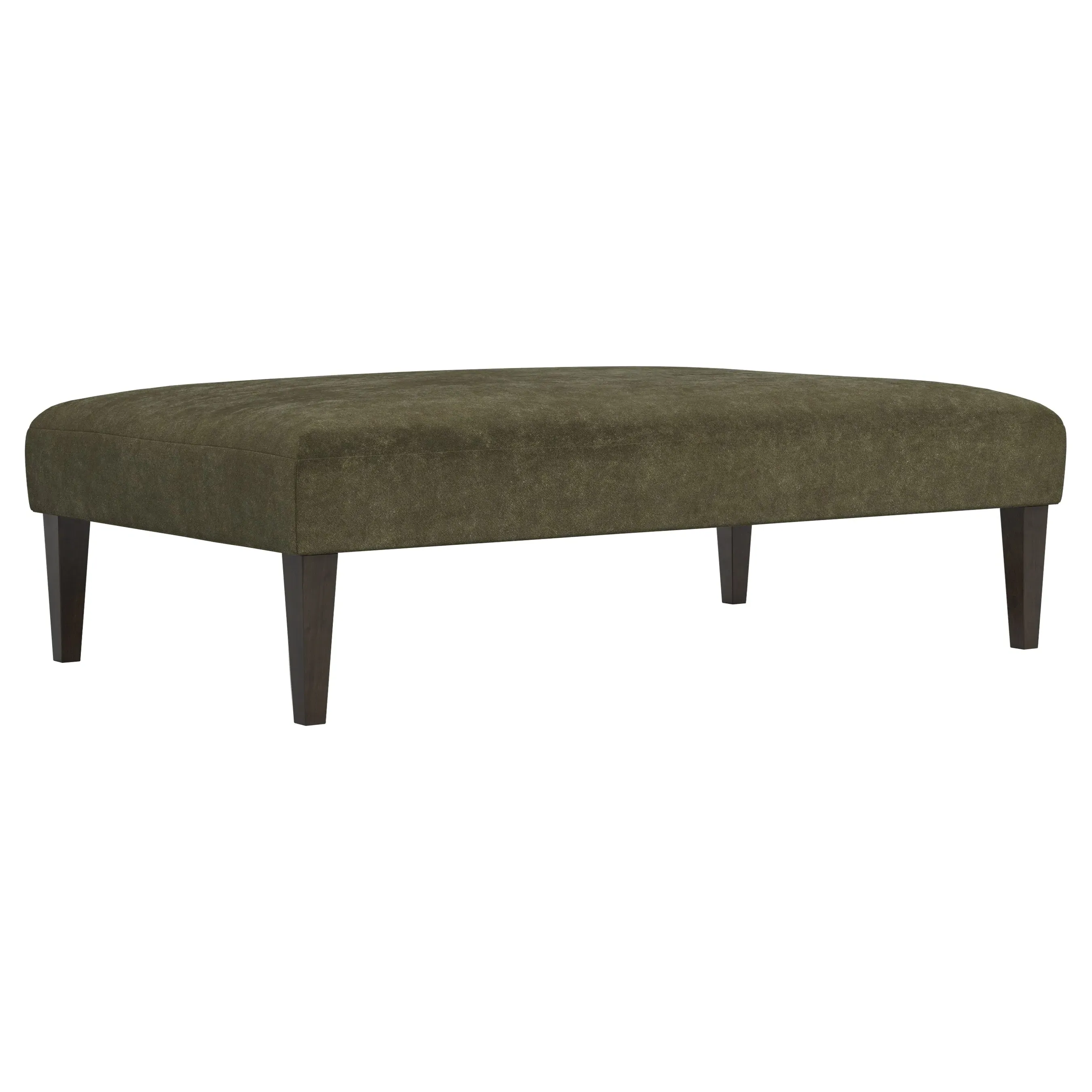 Kavita Rectangular Ottoman - Tuscan Olive, Velvet