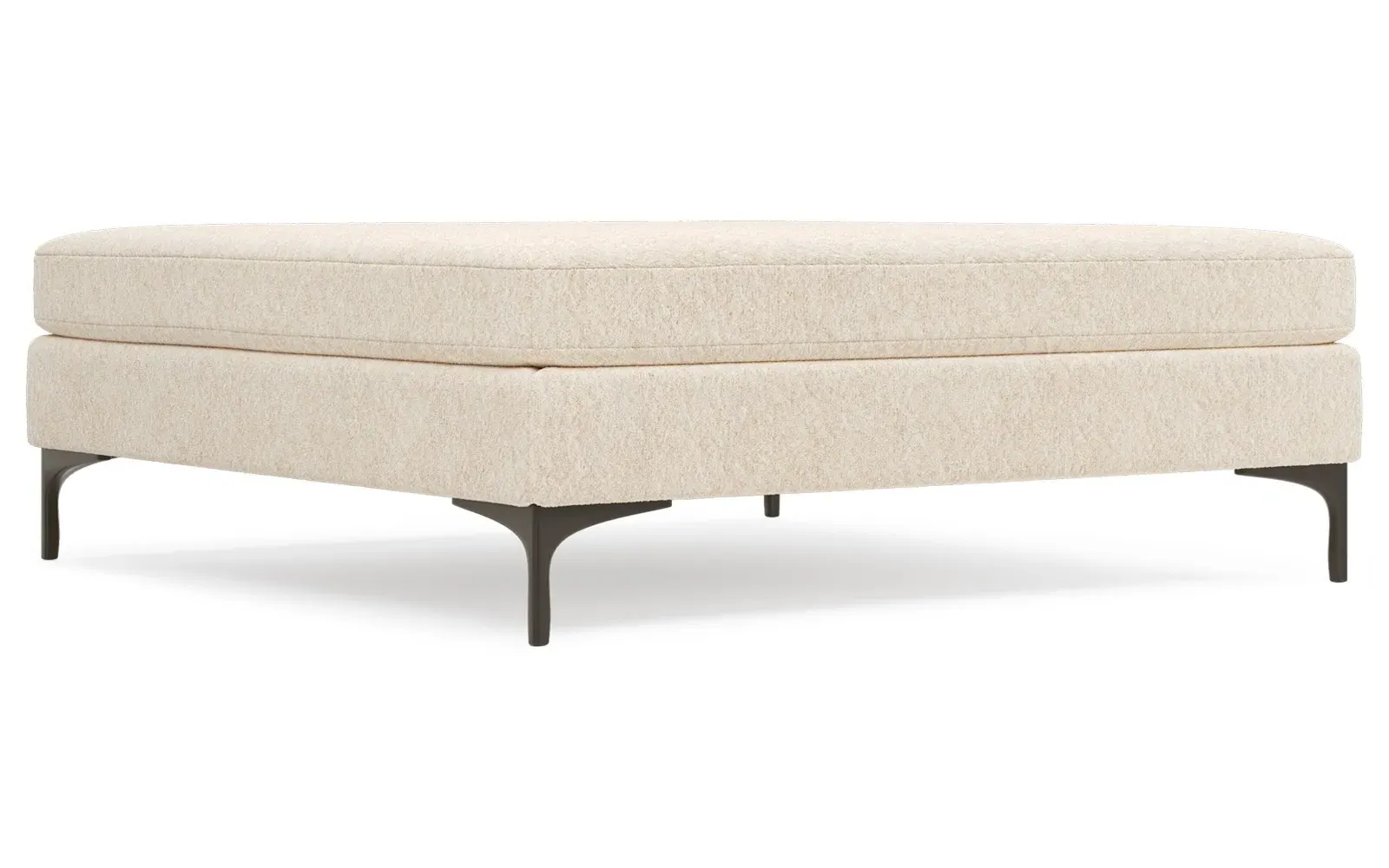 Kaydence Square Ottoman - Angora Cream