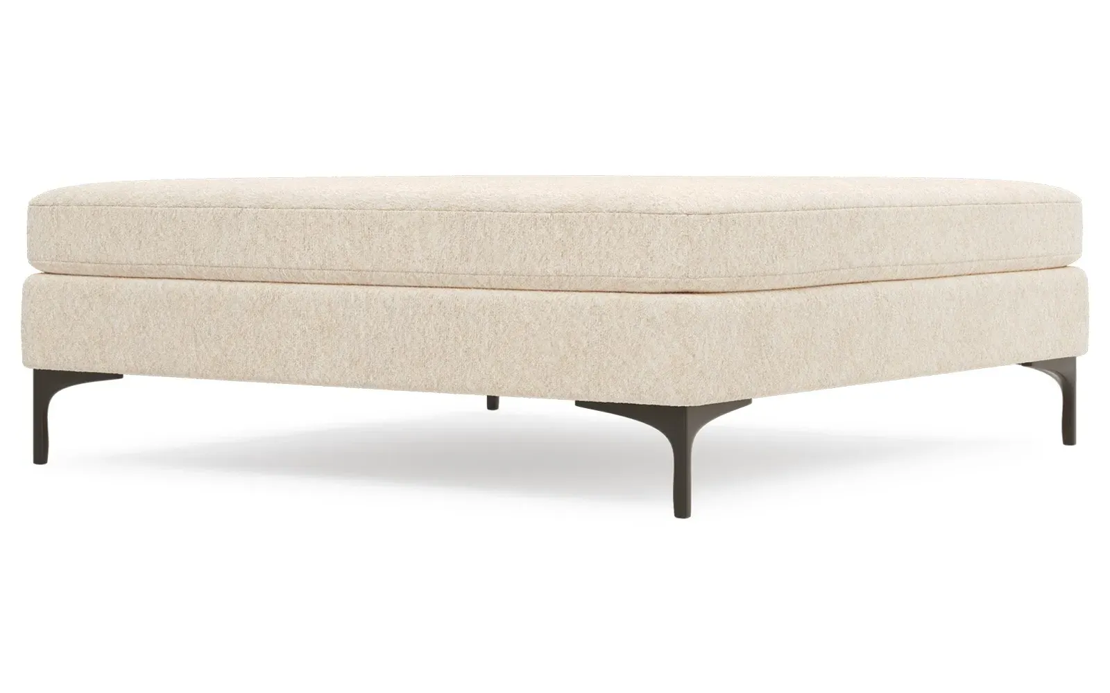 Kaydence Square Ottoman - Angora Cream