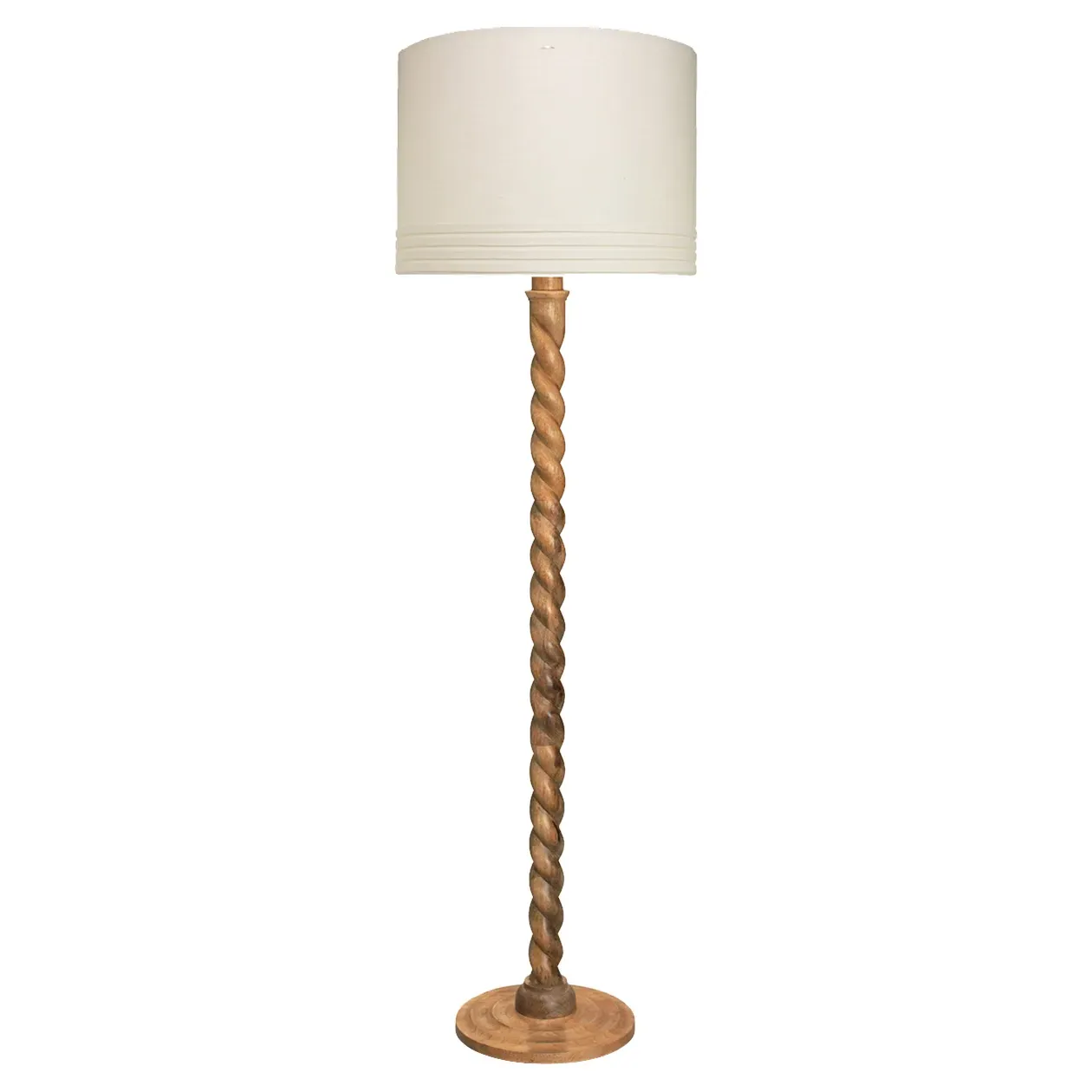 Kaylee Twist Floor Lamp - Brown, Mango Wood image