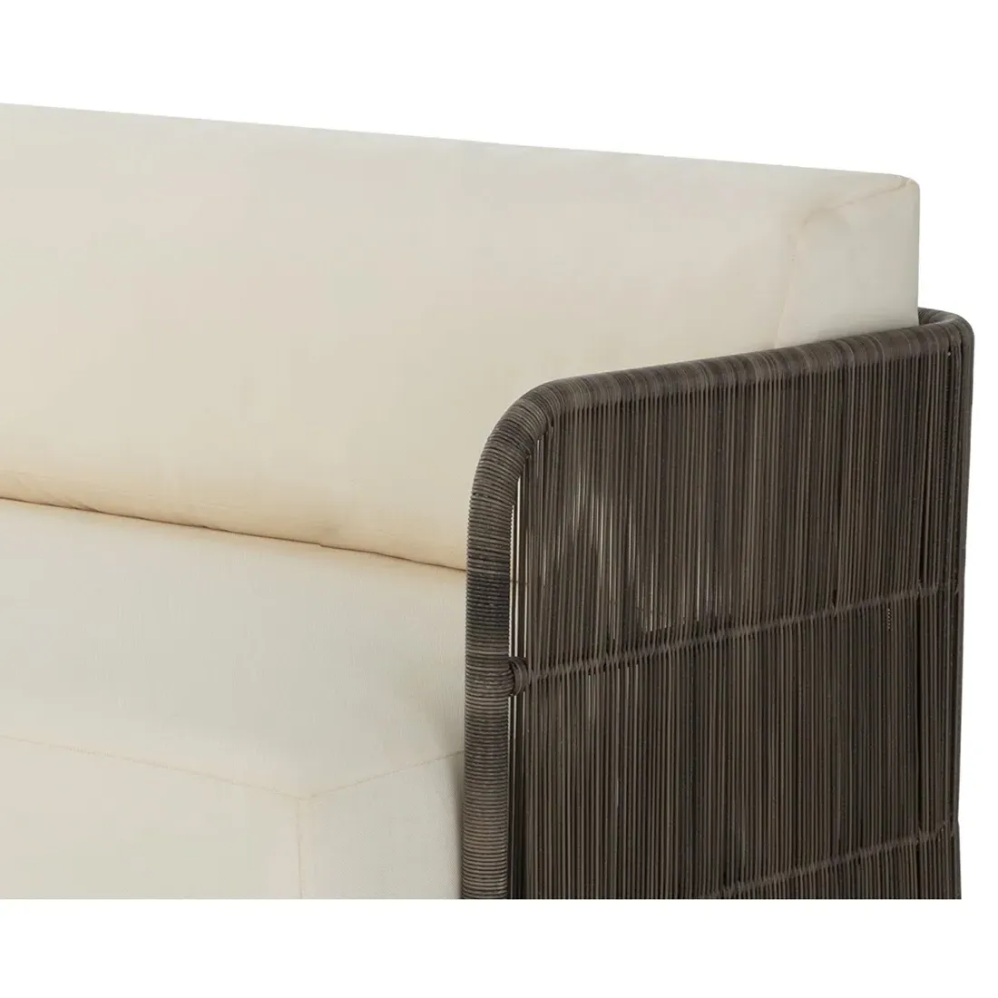 Kayleigh Outdoor Sofa with Cushions - Cream, Teak