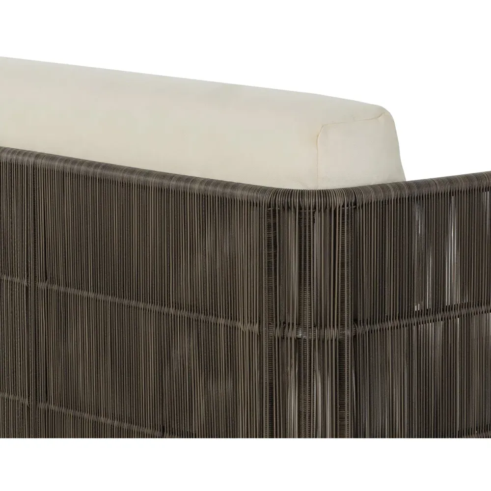 Kayleigh Outdoor Sofa with Cushions - Cream, Teak