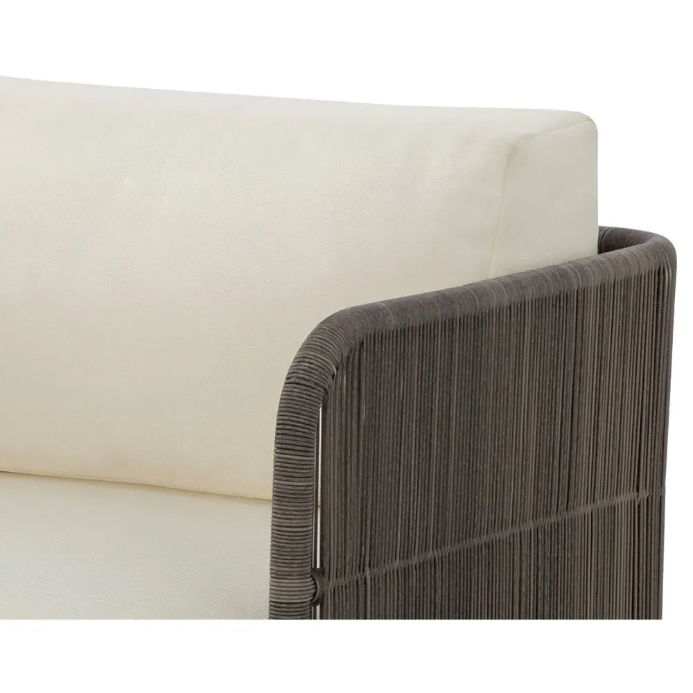 Kayleigh Outdoor Swivel Arm Chair with Cushion - Cream, Teak