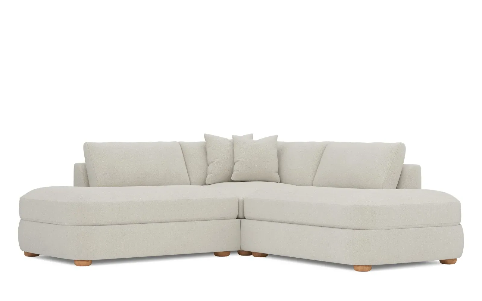 Kaysen Corner Bumper Sectional - Grey Pearl