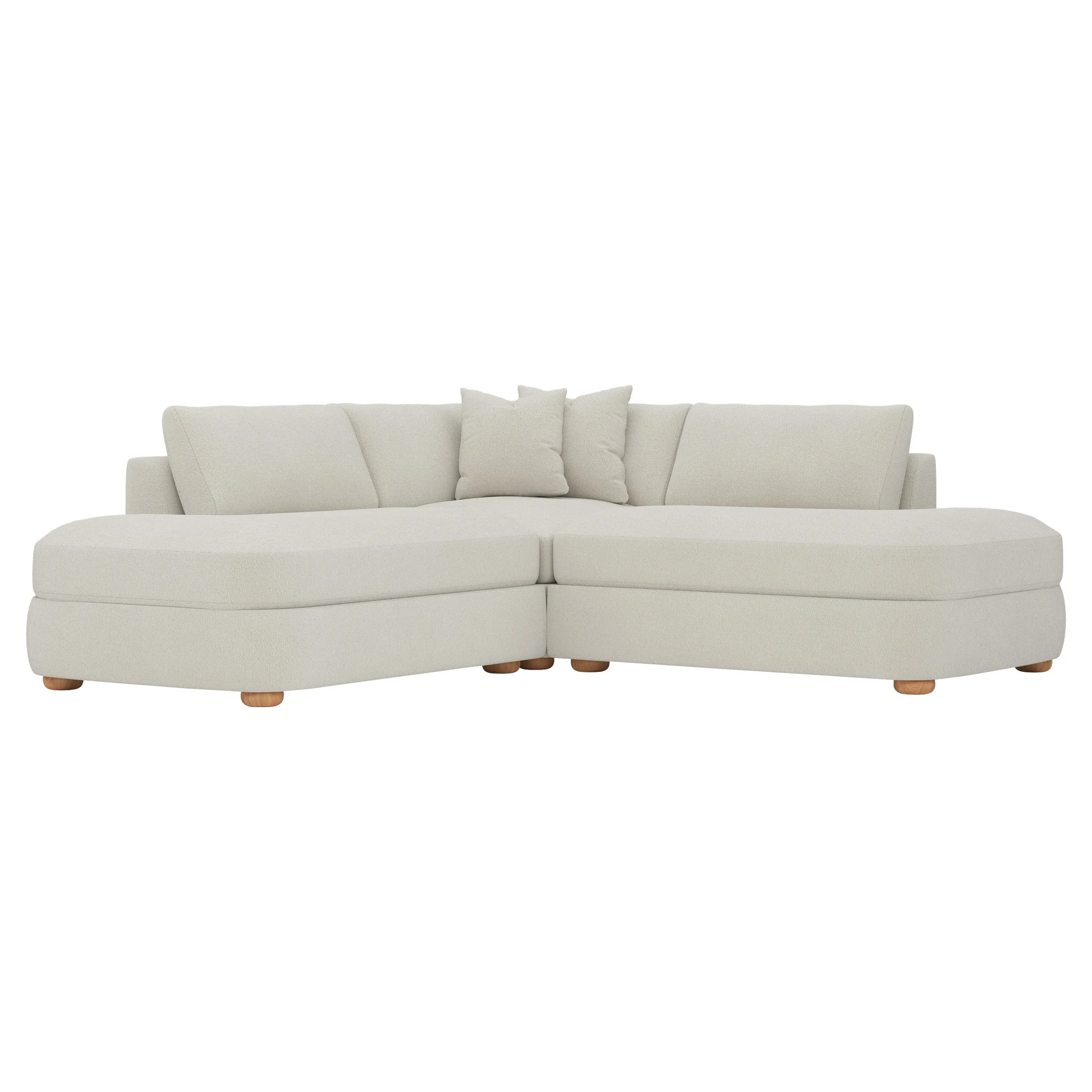 Kaysen Corner Bumper Sectional - Grey Pearl
