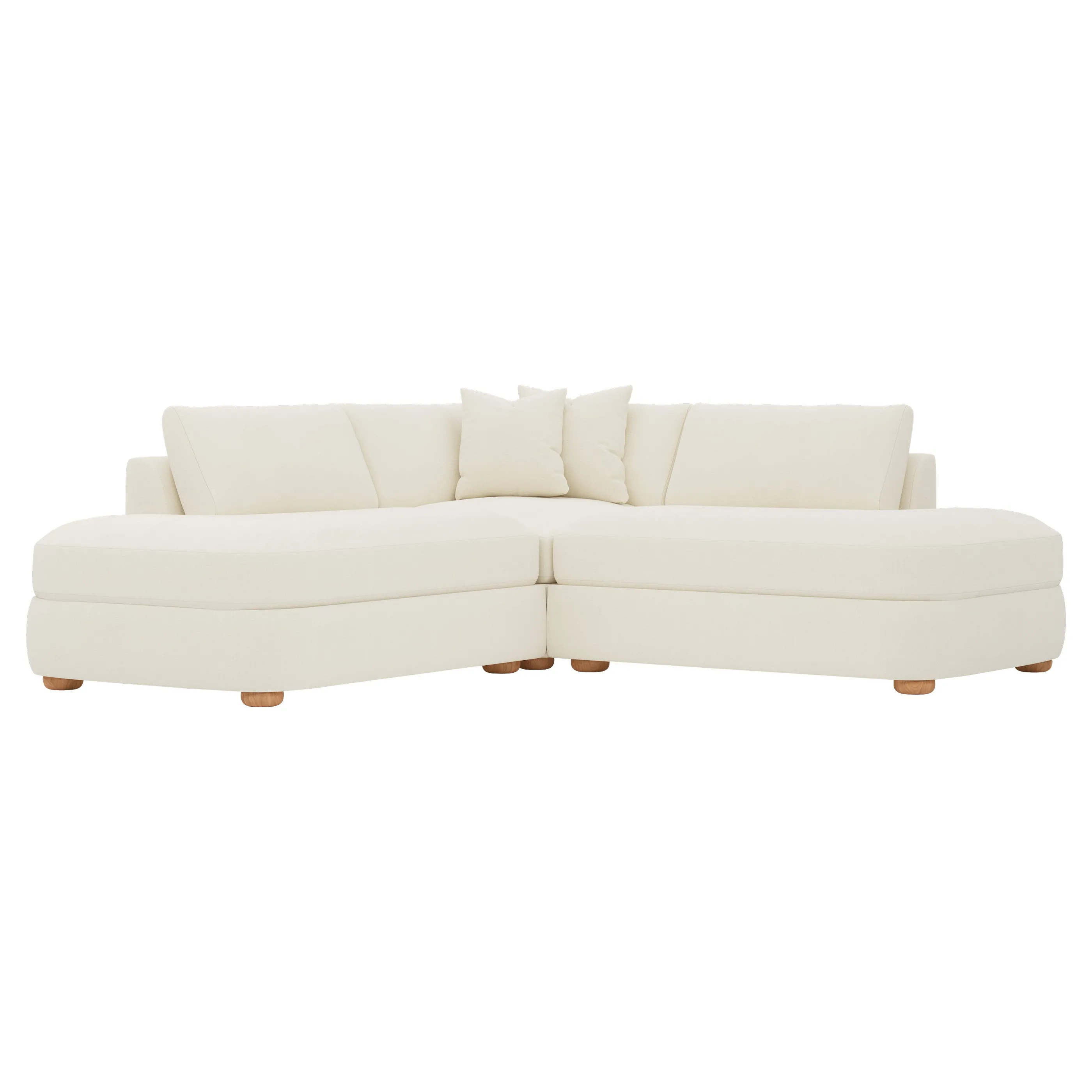 Kaysen Corner Bumper Sectional - Marshmallow