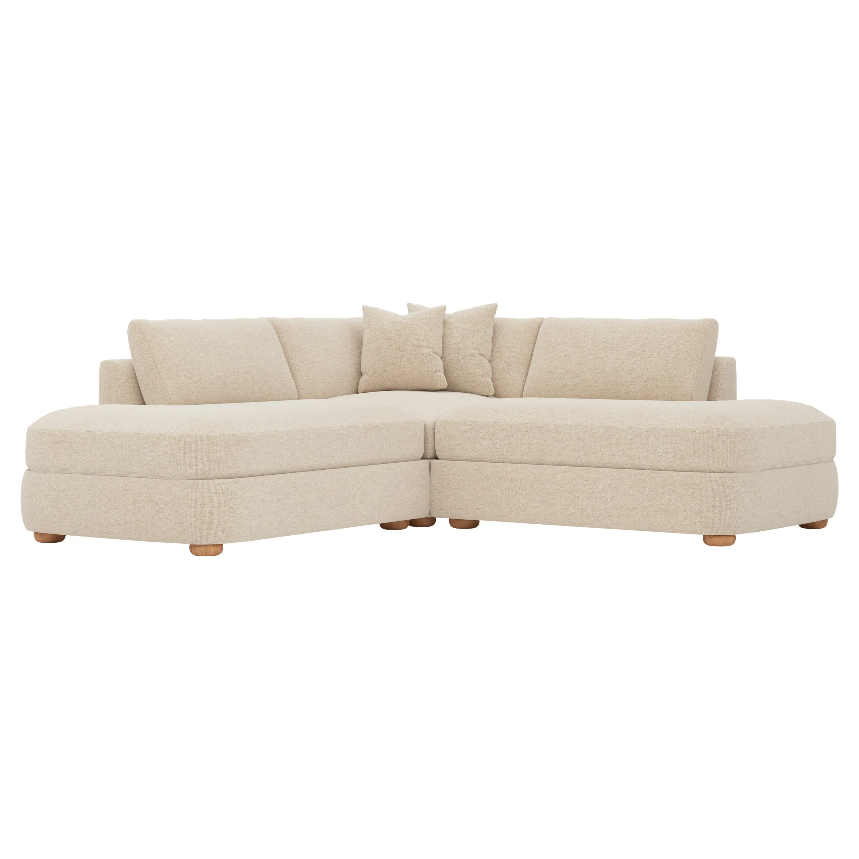 Kaysen Corner Bumper Sectional - Parchment