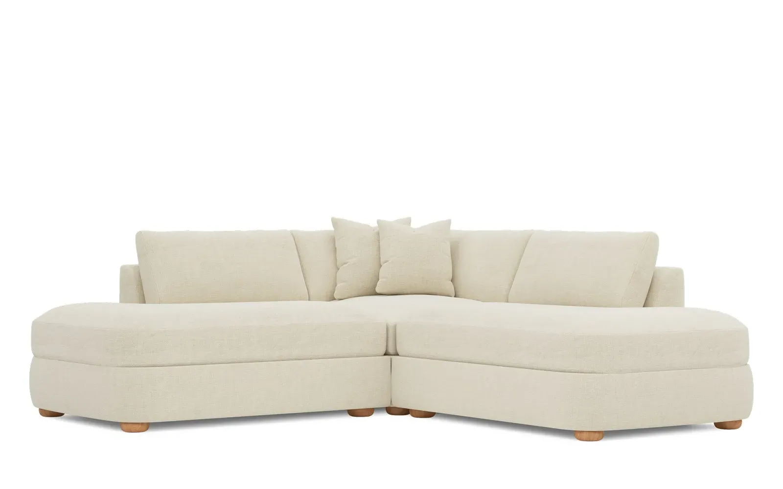 Kaysen Corner Bumper Sectional - Sea Salt