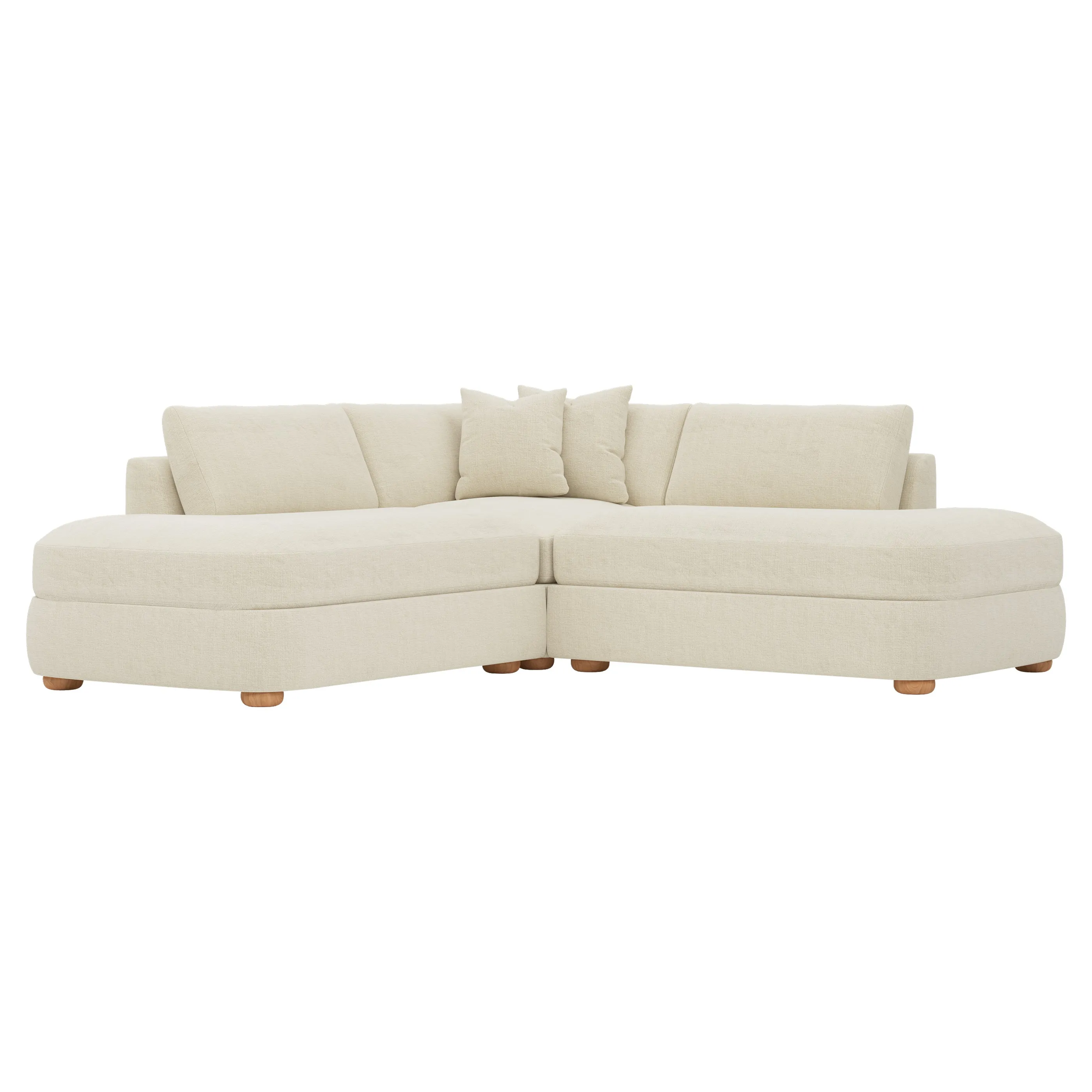 Kaysen Corner Bumper Sectional - Sea Salt
