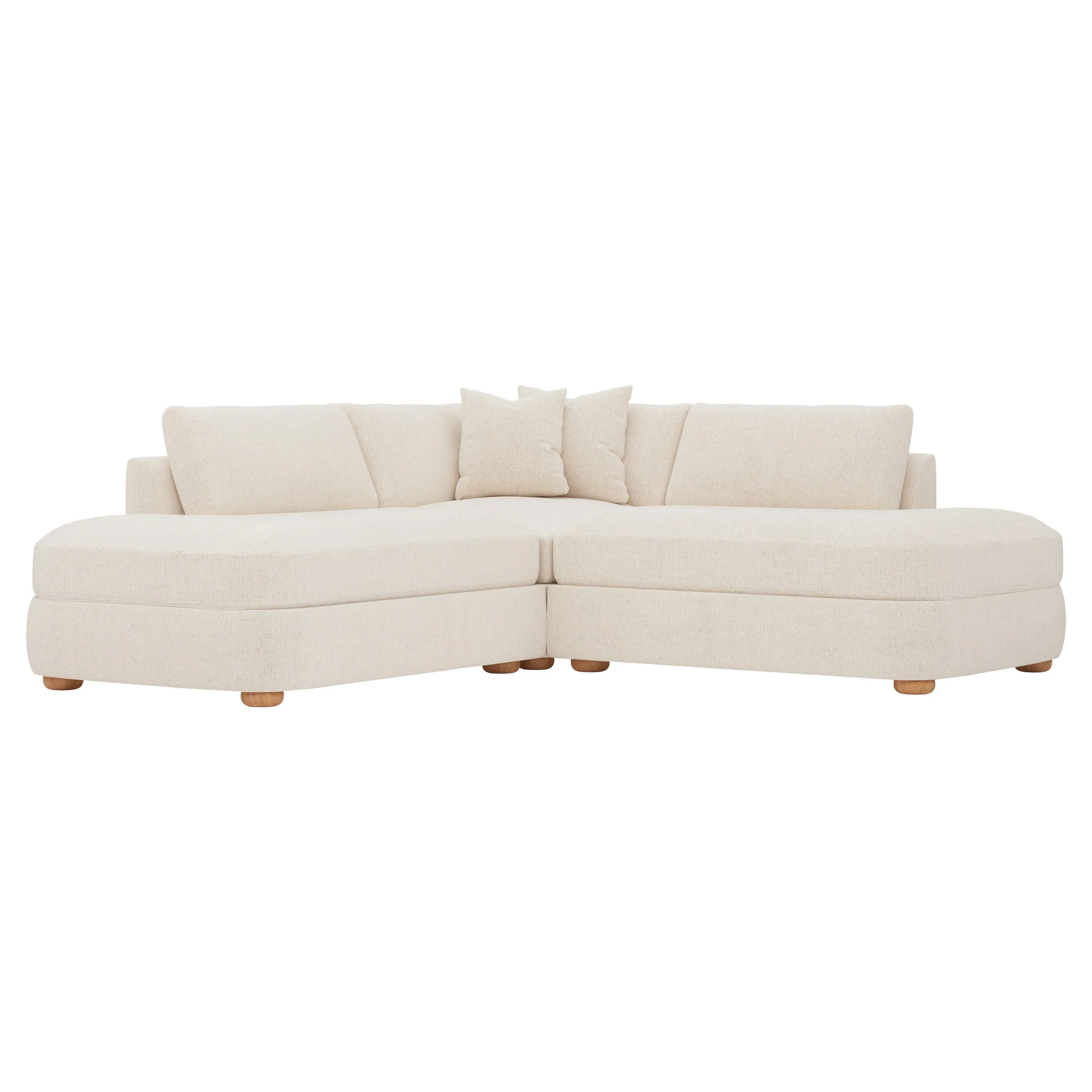 Kaysen Corner Bumper Sectional - Truffle Salt
