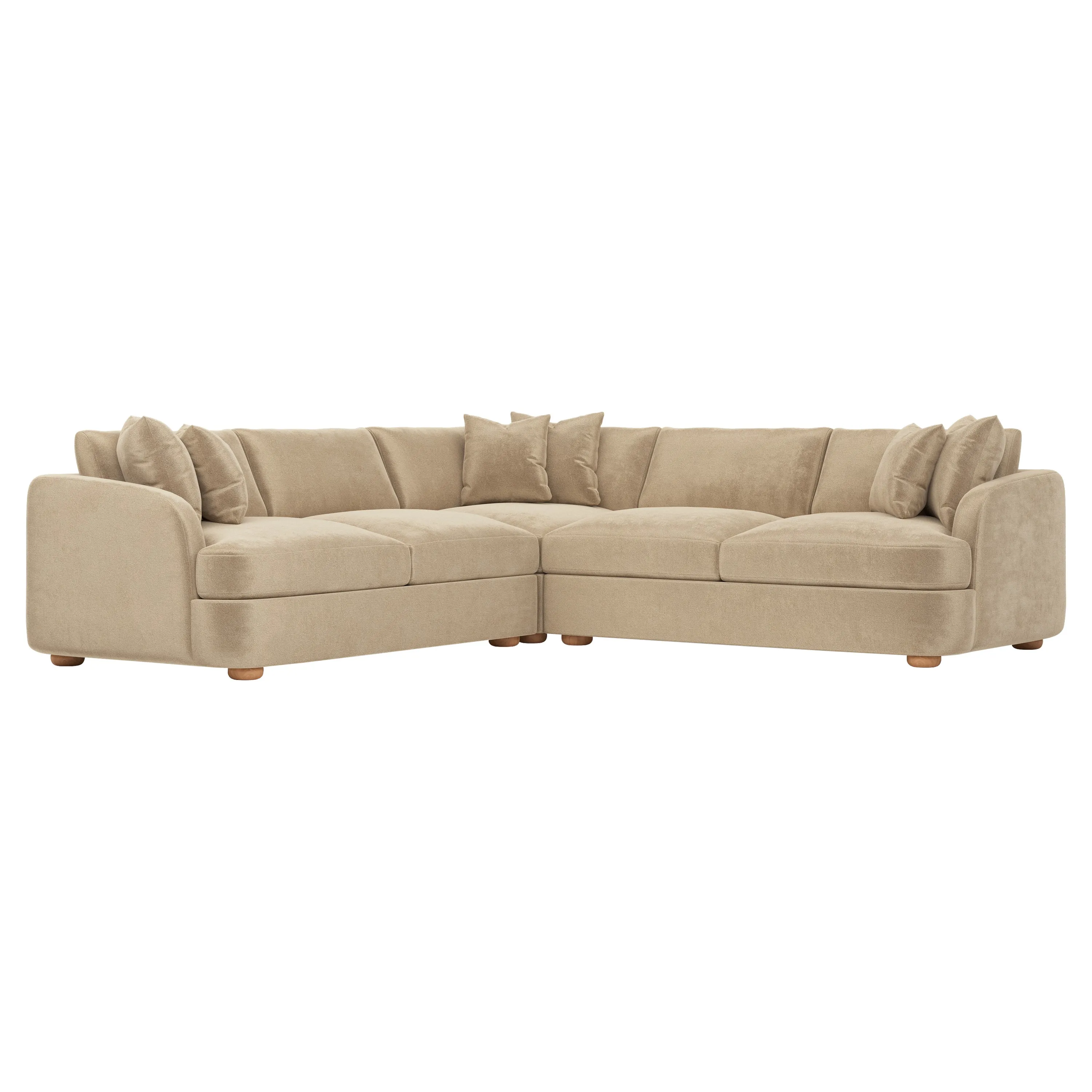 Kaysen Corner Sectional - Champagne, Performance Velvet image