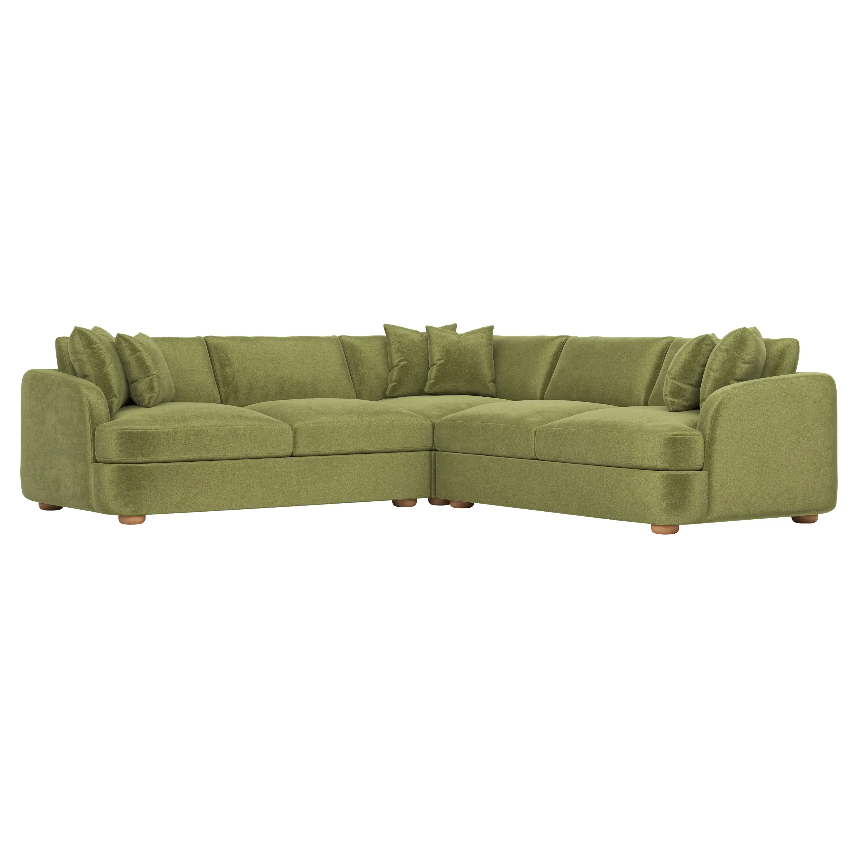 Kaysen Corner Sectional - Citrus Grove, Performance Velvet