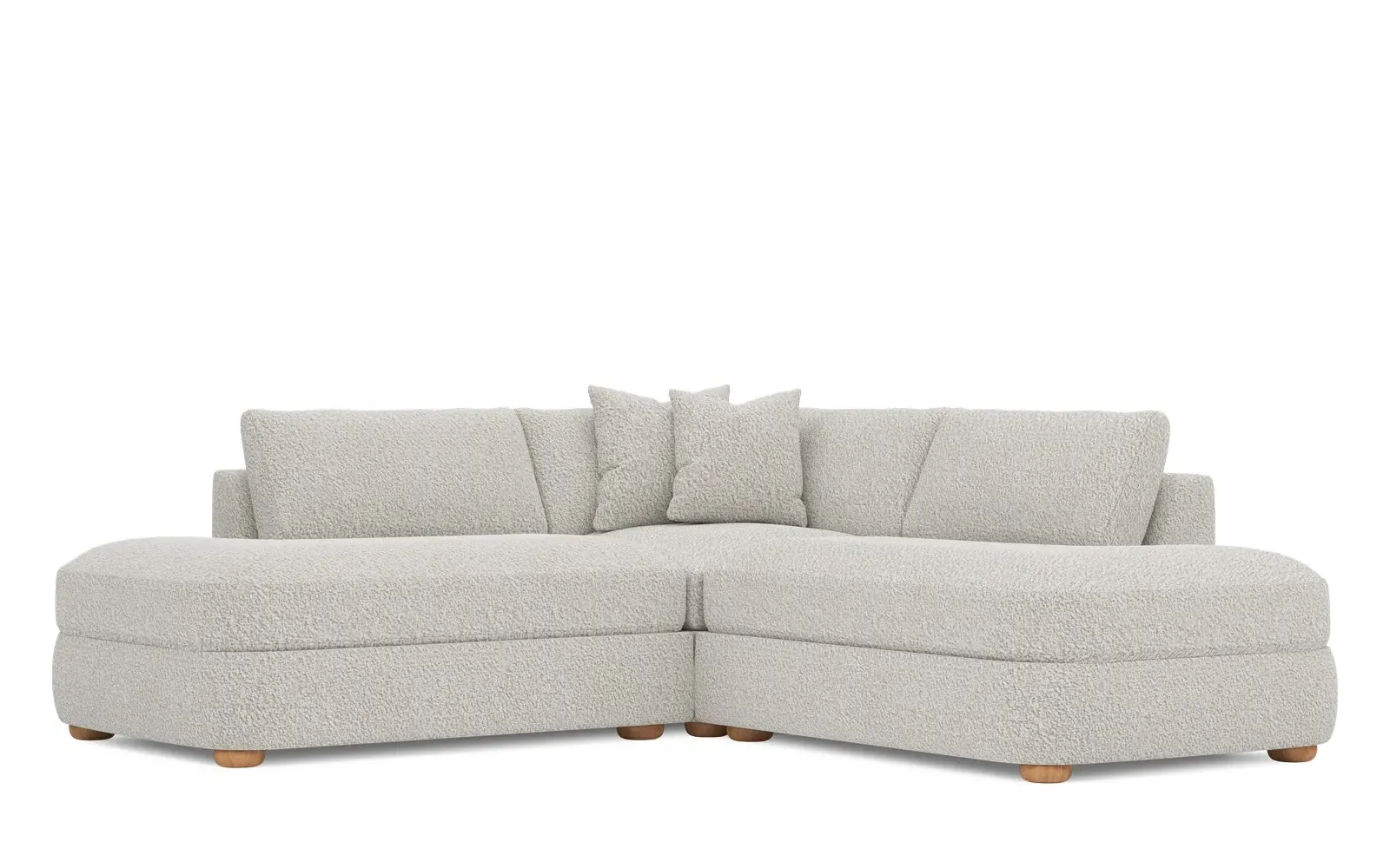 Kaysen Corner Sectional - Cloud Grey, Bouclé