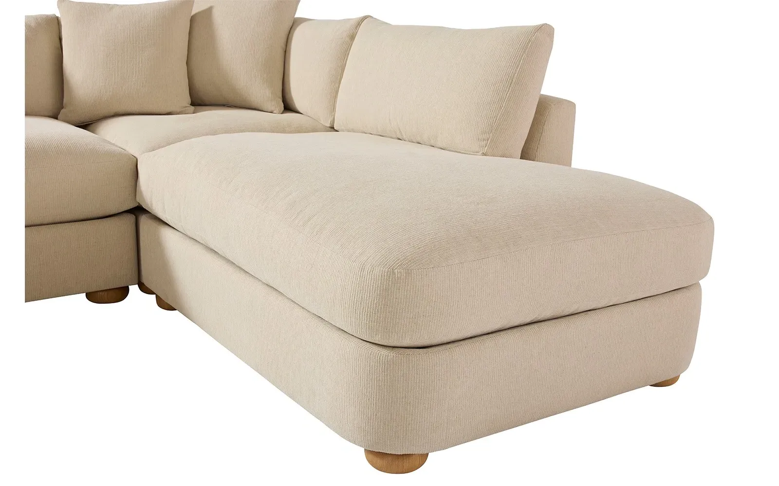 Kaysen Corner Sectional - Cloud Grey, Bouclé