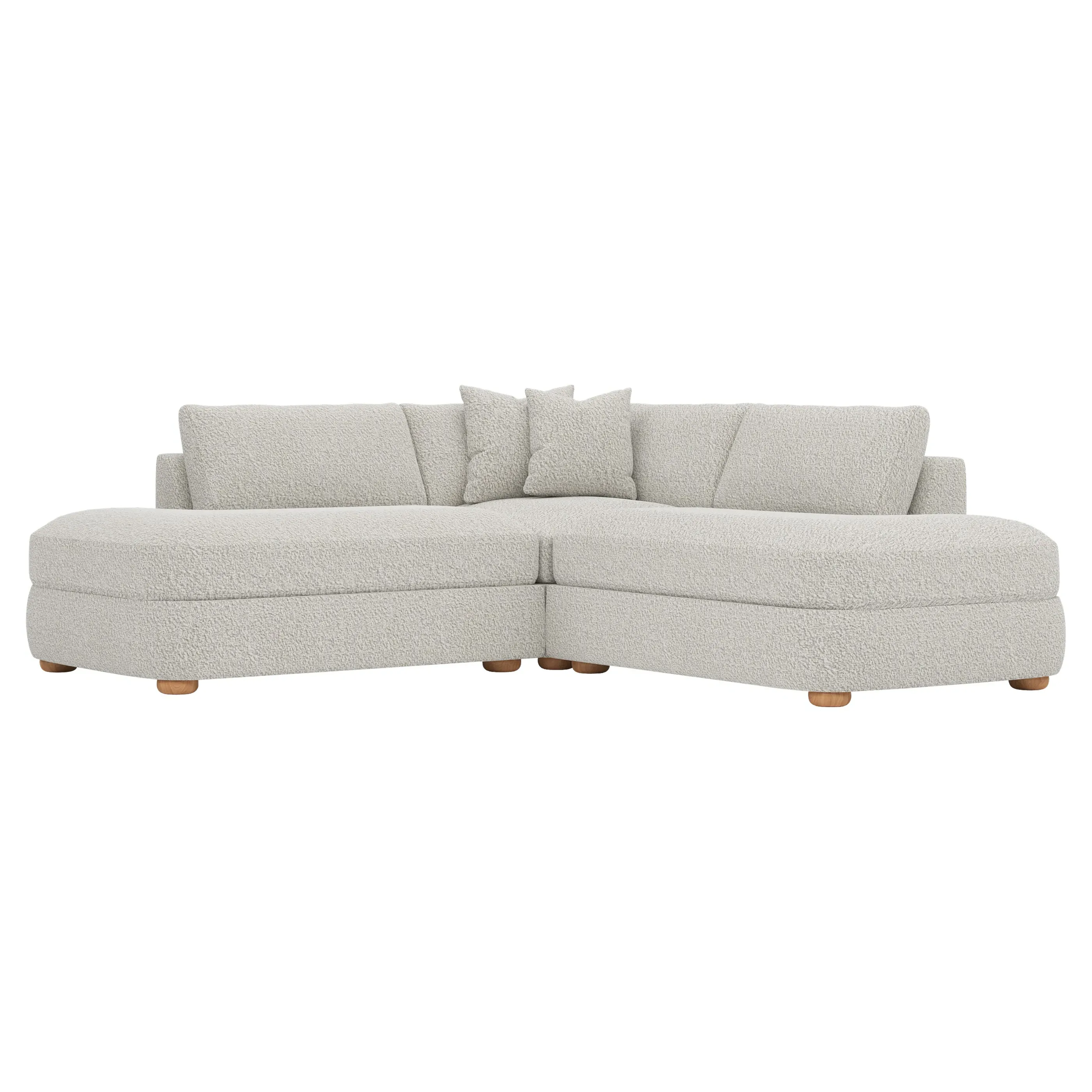 Kaysen Corner Sectional - Cloud Grey, Bouclé image