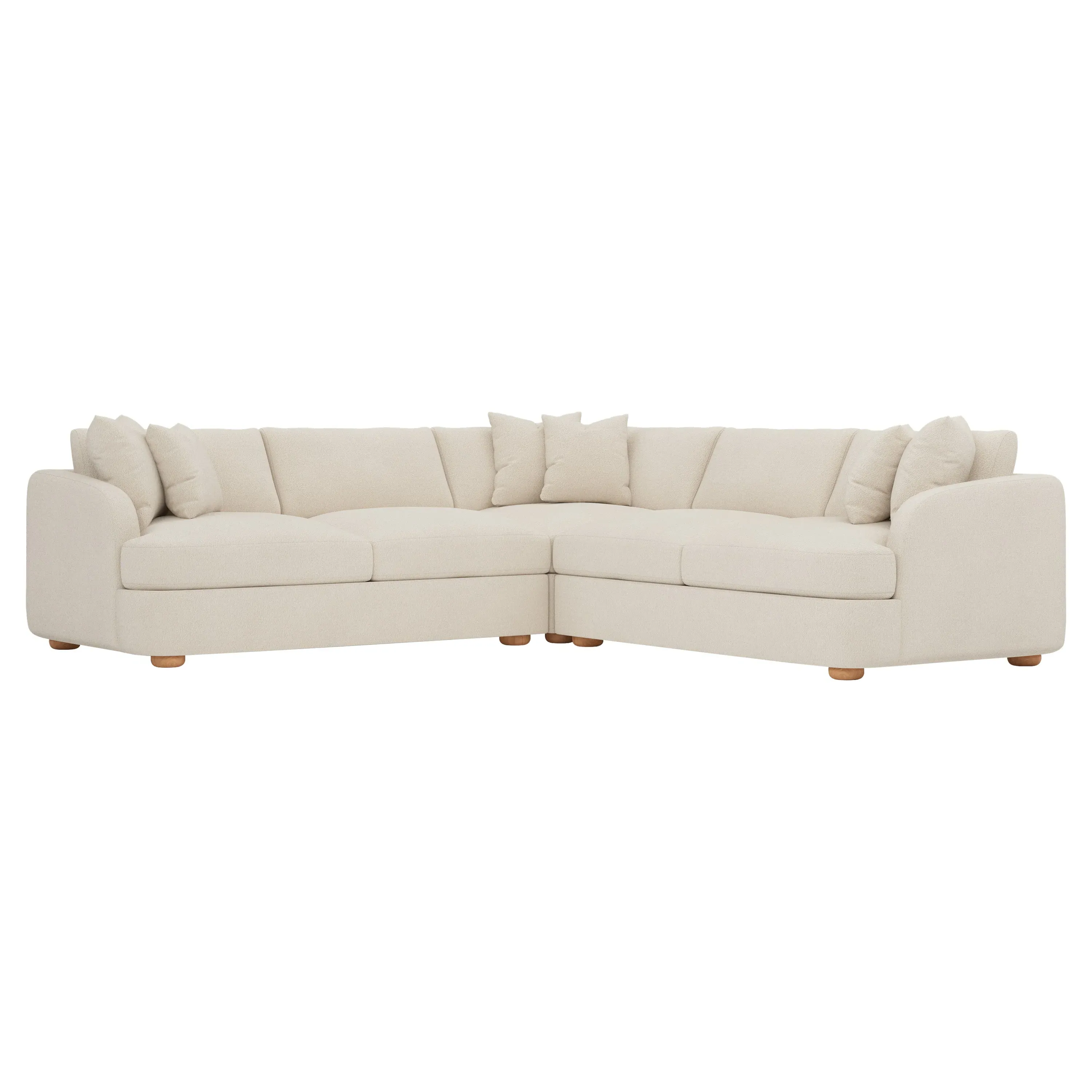 Kaysen Corner Sectional - Coconut Cream