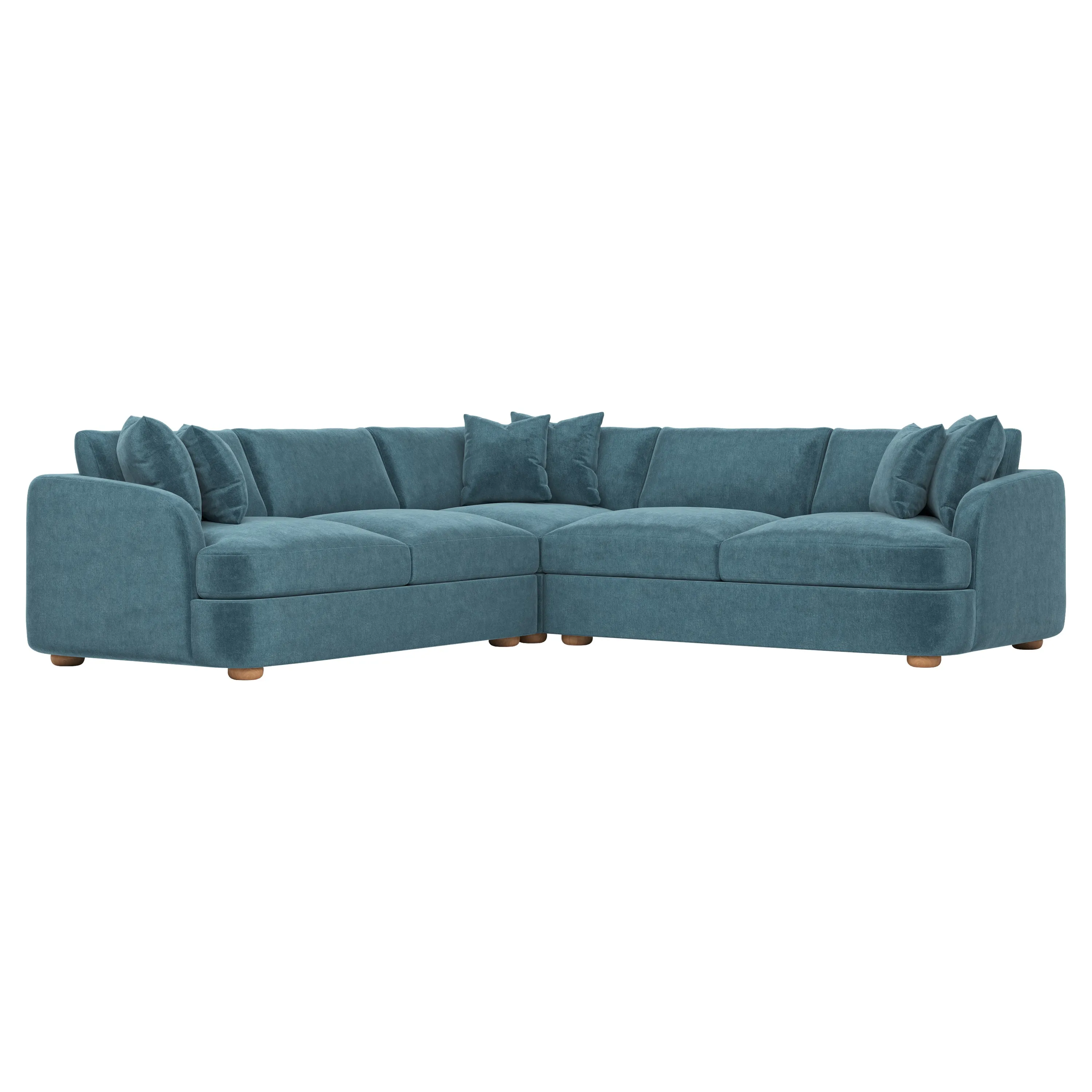 Kaysen Corner Sectional - Lakeside, Performance Velvet