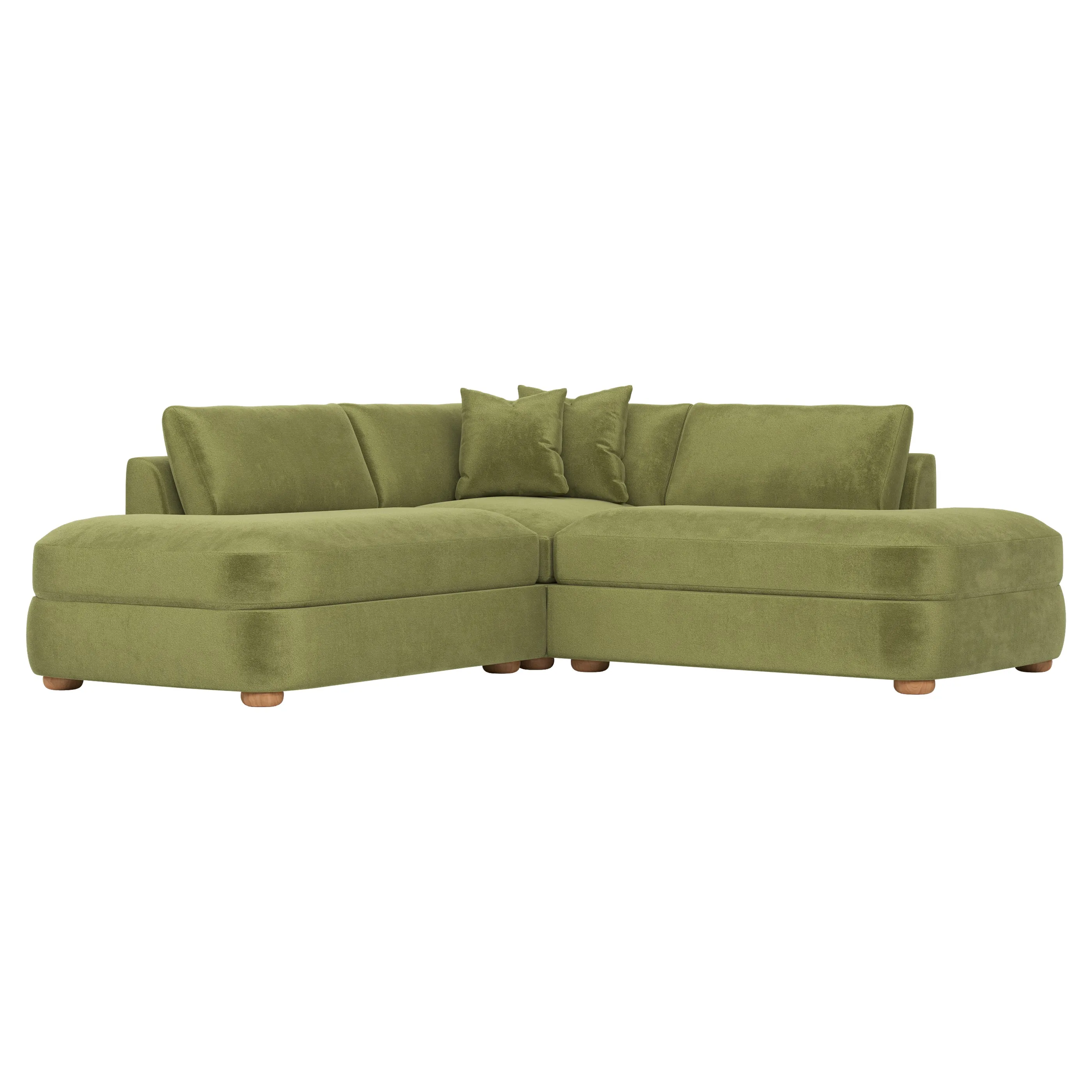 Kaysen Corner Sectional Sofa - Citrus Grove, Velvet