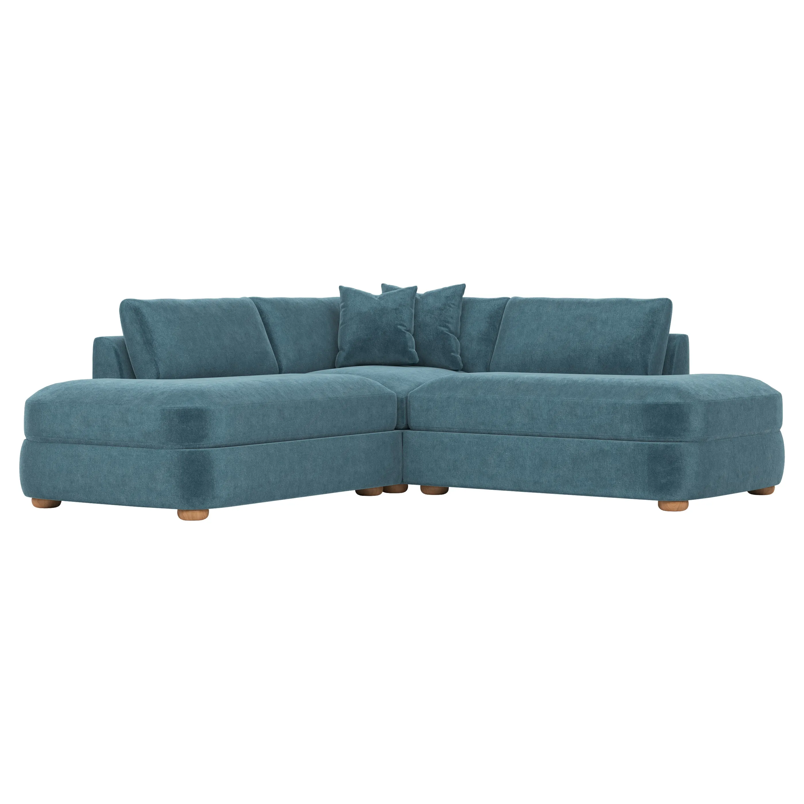 Kaysen Corner Sectional Sofa - Lakeside, Velvet