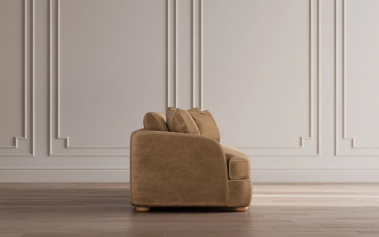 Kaysen Large Textured Bouclé Sofa - Cloud Grey