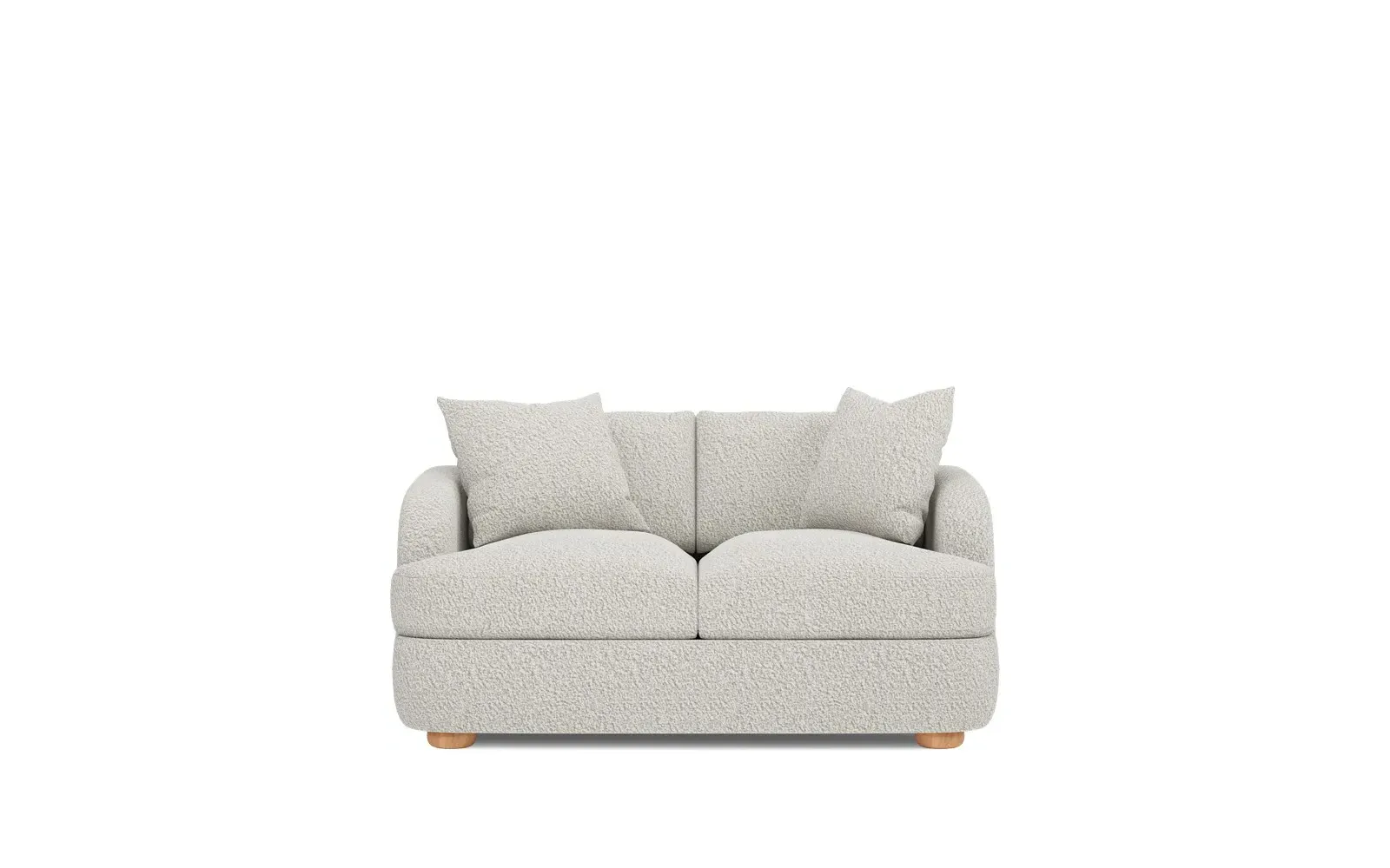 Kaysen Loveseat - Cloud Grey, Textured Bouclé