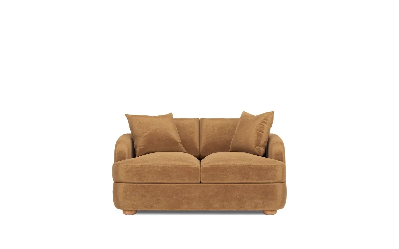 Kaysen Loveseat - Gingerbread, Performance Velvet