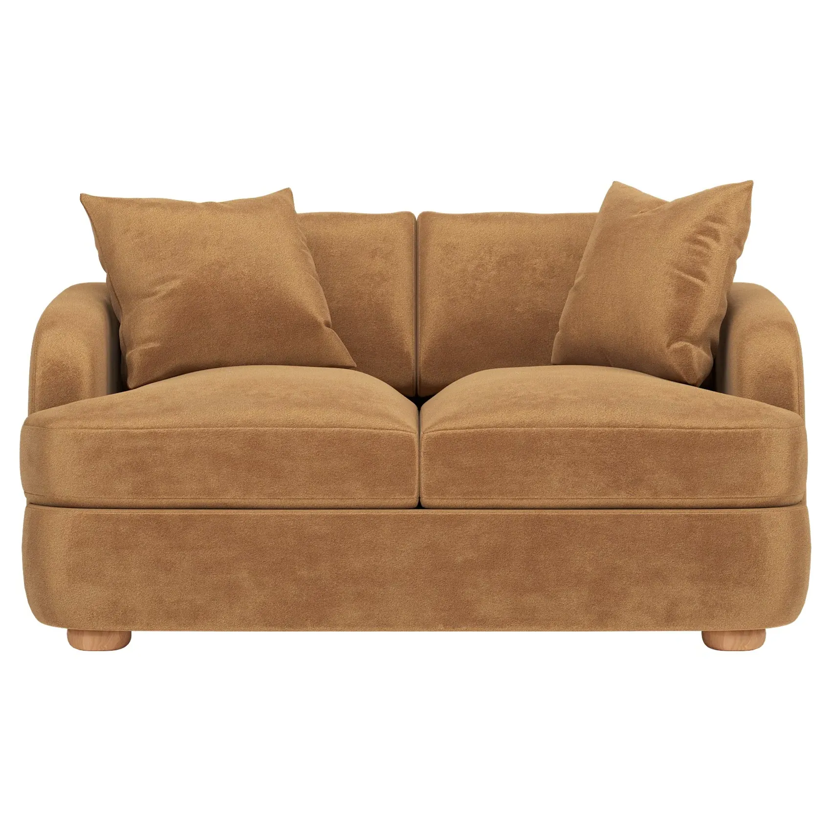 Kaysen Loveseat - Gingerbread, Performance Velvet