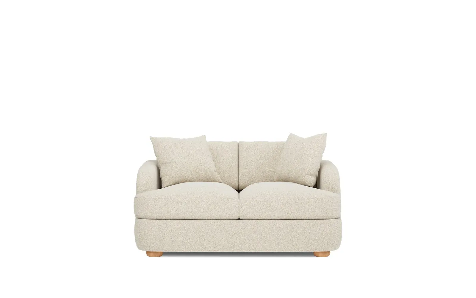 Kaysen Loveseat - Whipped Cream, Textured Bouclé