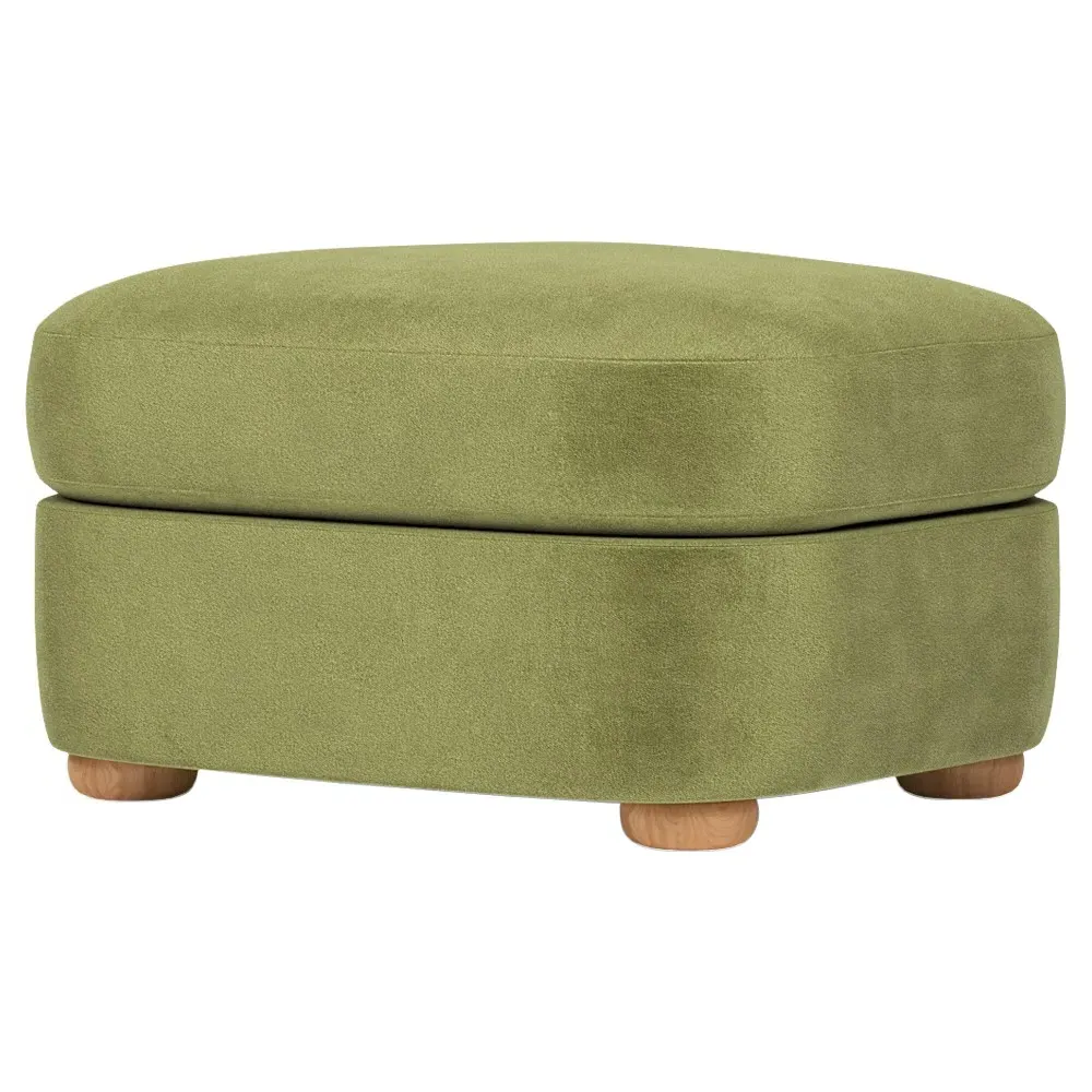 Kaysen Ottoman - Citrus Grove, Performance Velvet